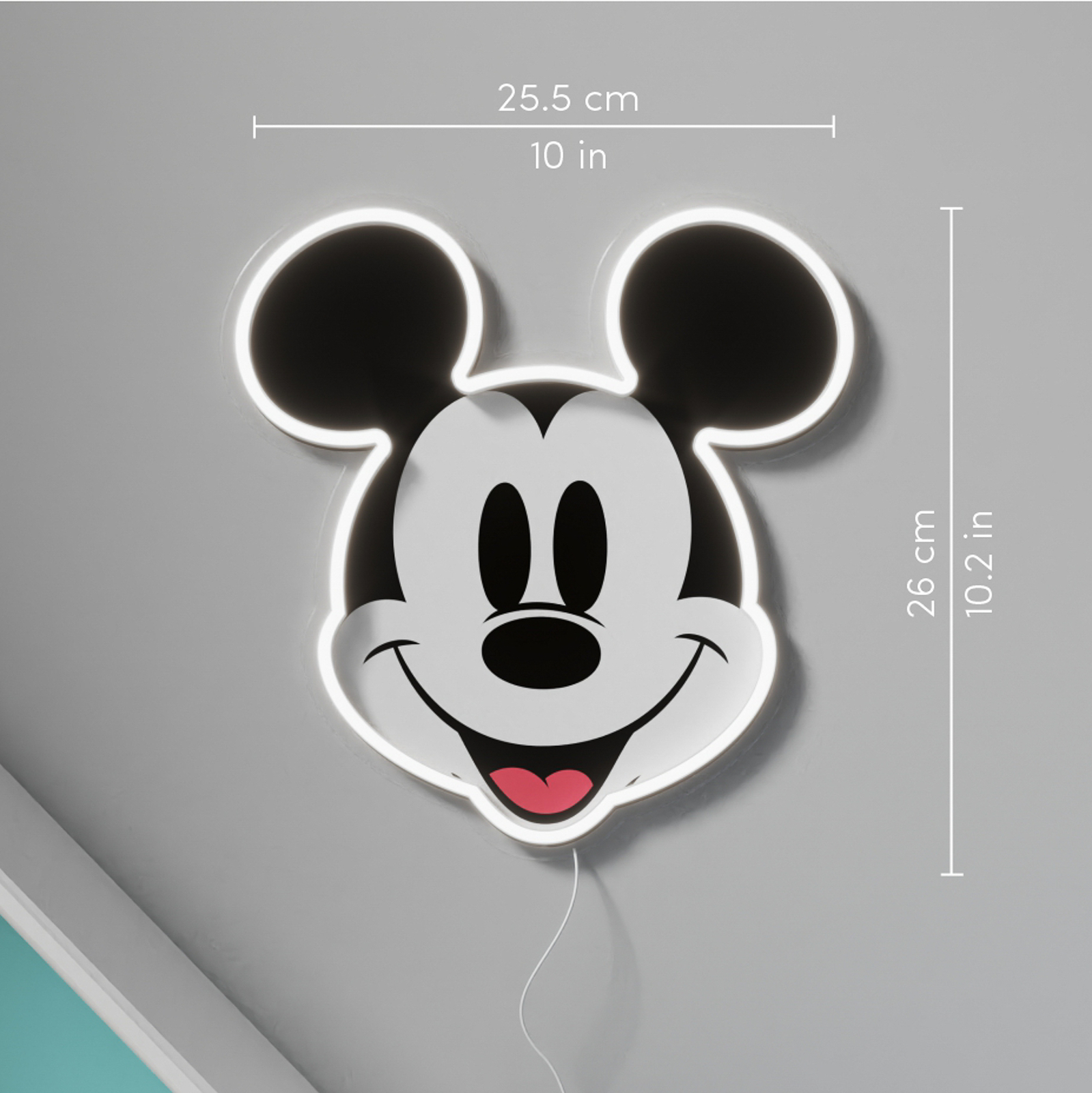 YellowPop Disney Mickey Printed Face Wandleuchte