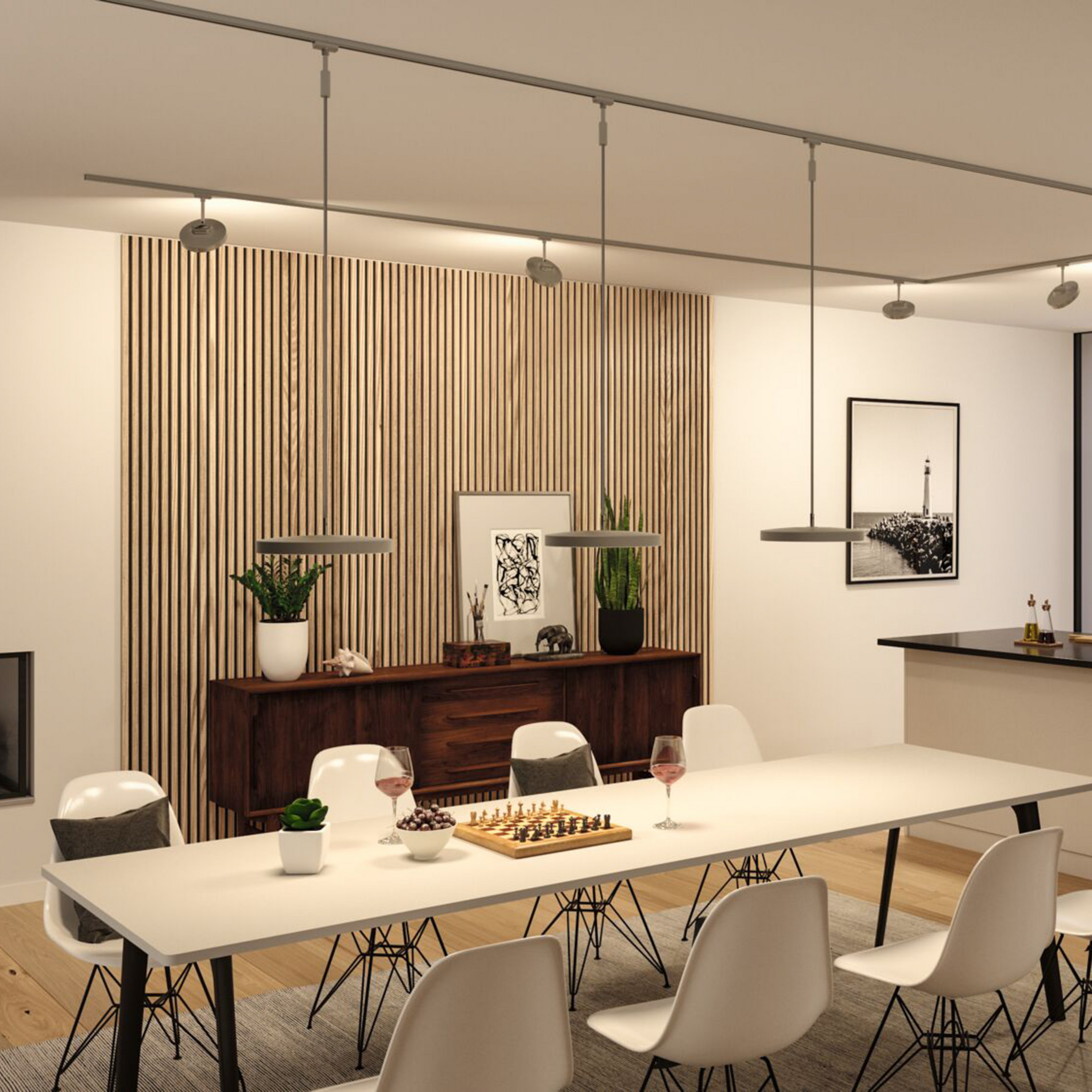 Paulmann URail Hildor suspension LED chromé 4 000K