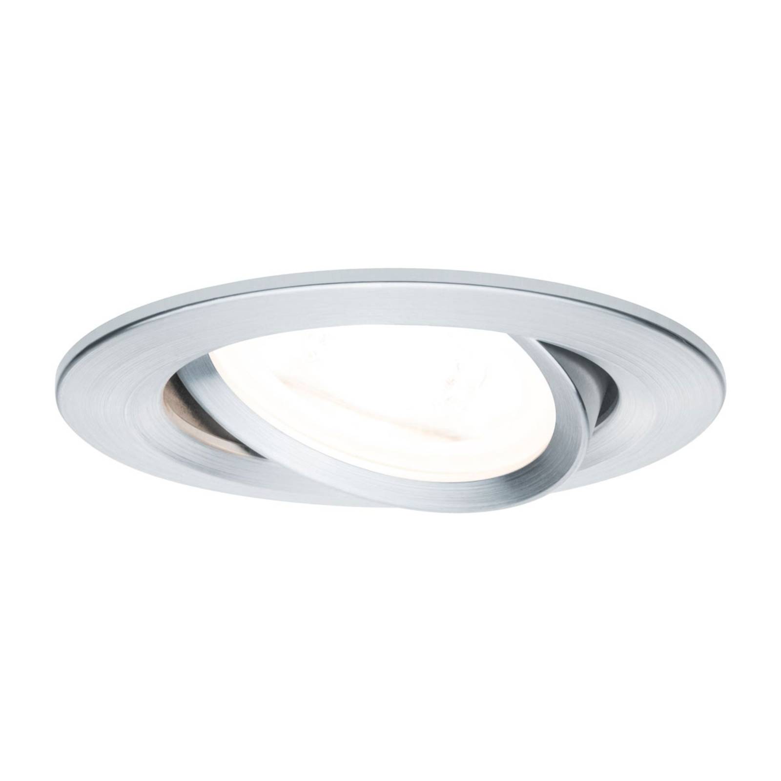 Paulmann Licht Paulmann No. 93468 LED Einbauleuchte Nova rund 6,5W GU10 Alu 1er-Set dimmbar