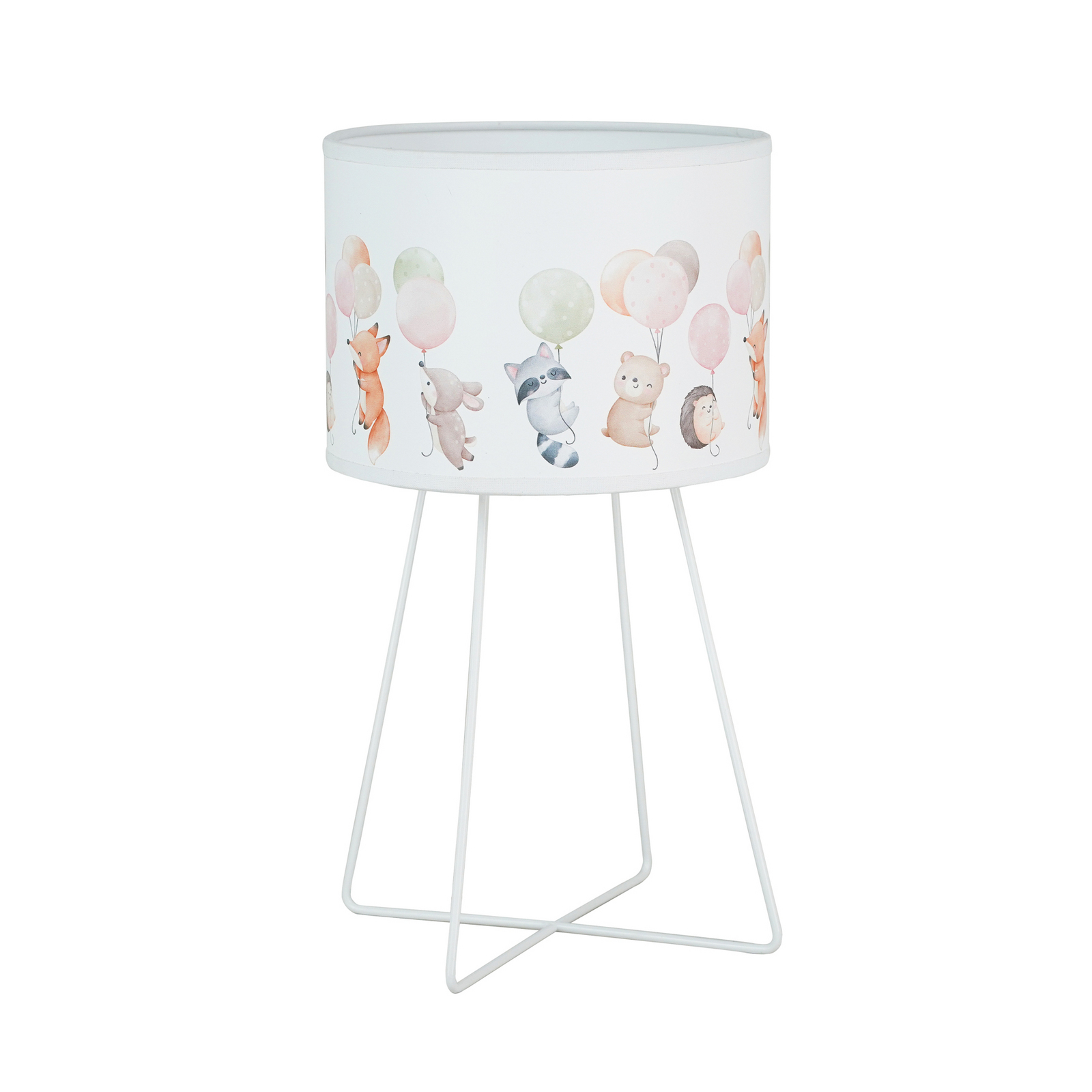 Freddy table lamp, colourful, animals, E14, height 32.5 cm