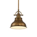 Emery hanging light 1-bulb brass, diameter 20.3 cm