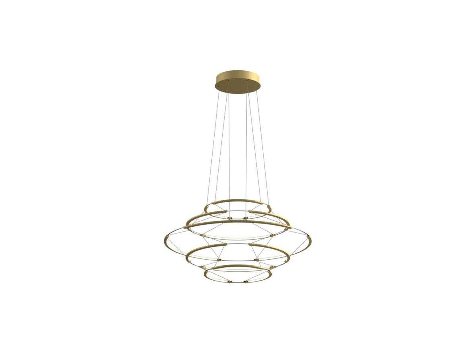 Drop 5 Lustră Pendul Satin Gold - Nemo Lighting