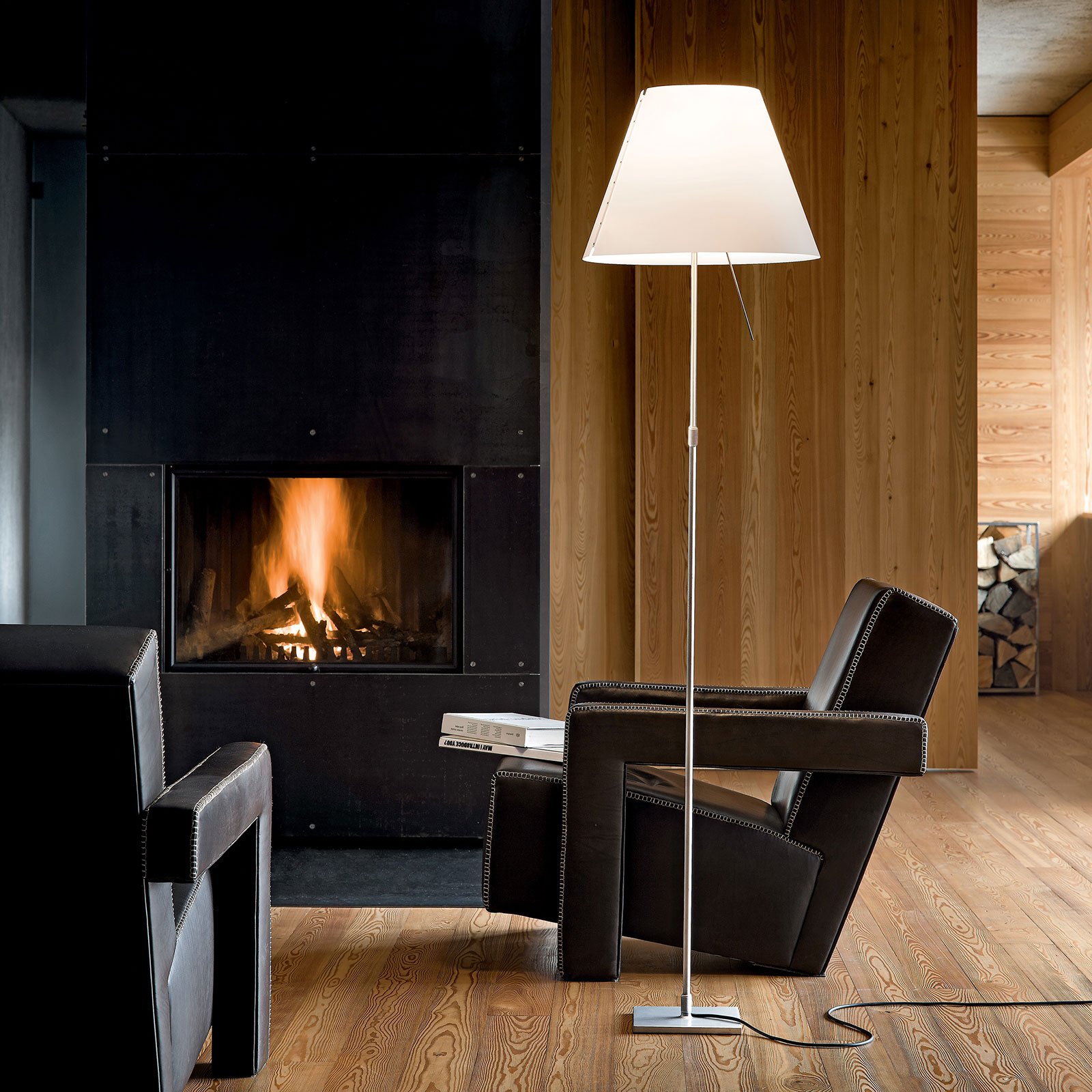 Costanza lampadar D13ti, aluminiu/alb - Luceplan