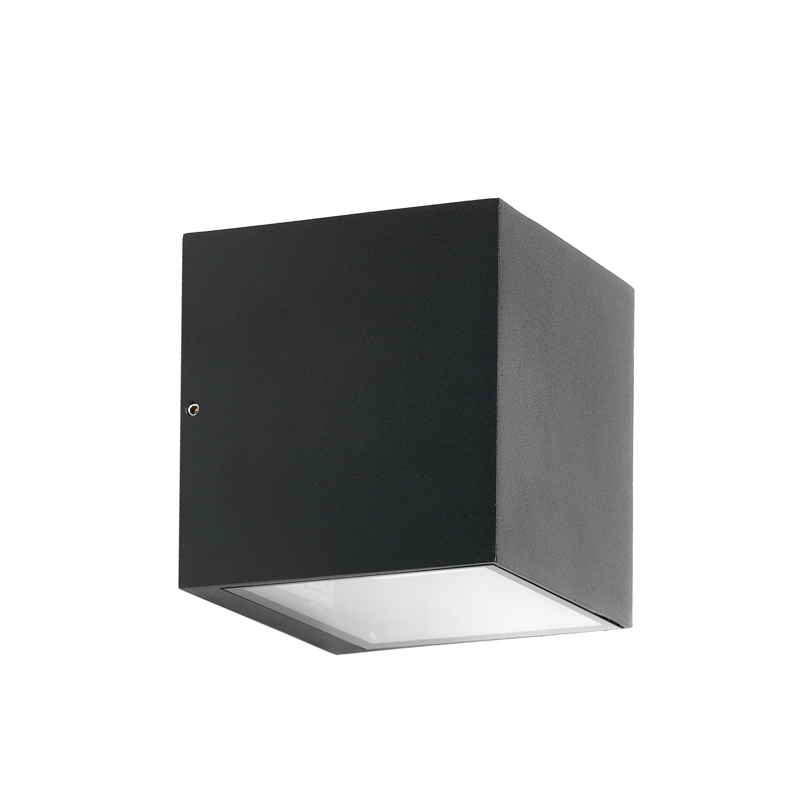 Prios outdoor wall light Tetje, black, angular, 11.5 cm, set of 2