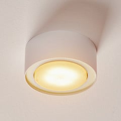 Kattospotti Flea teräksestä, valkoinen