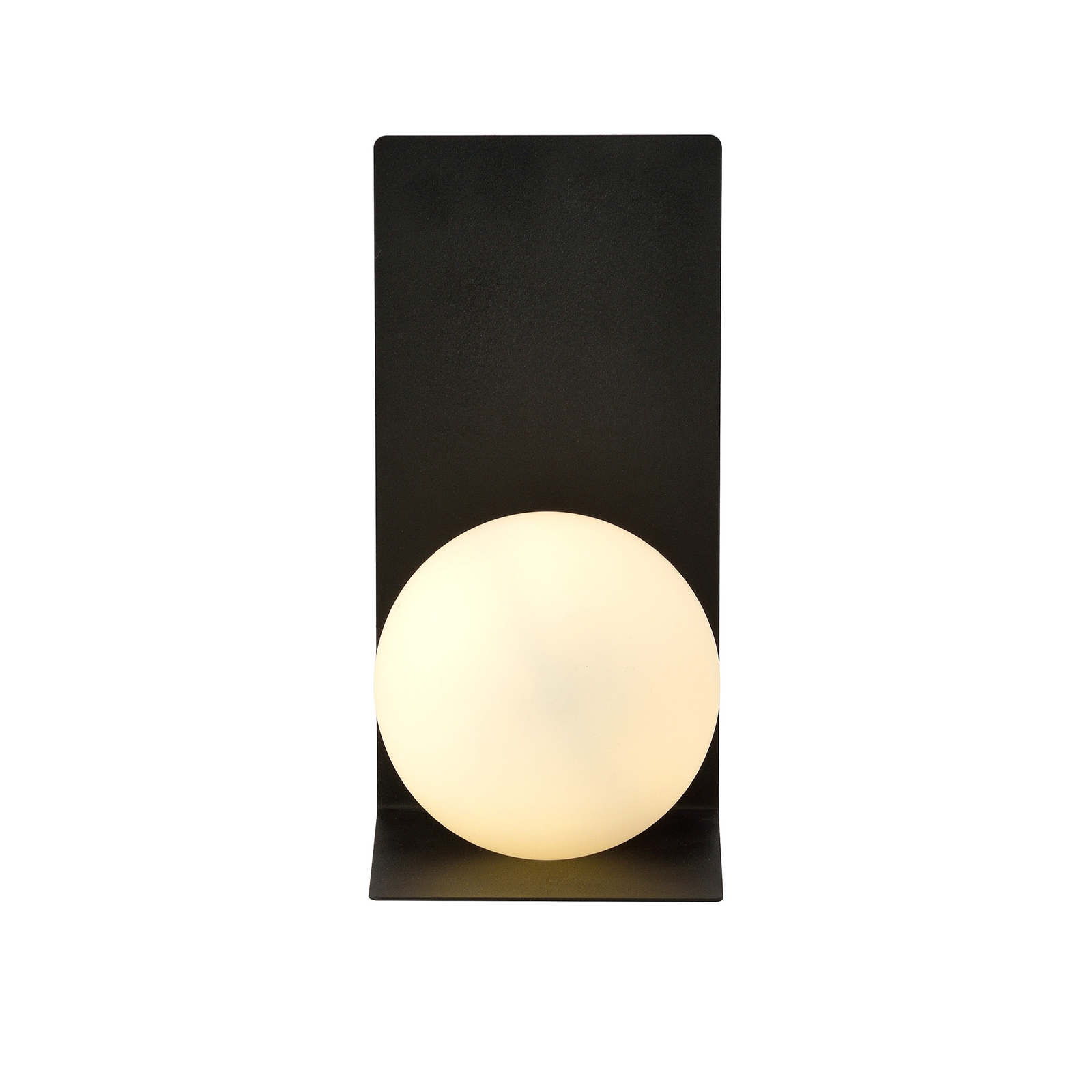 Wandlamp vorm 5, 15 cm x 30 cm, zwart/opaal