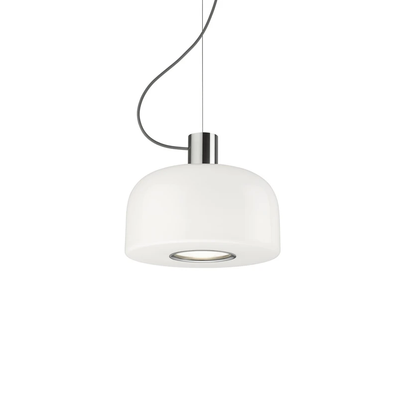 FLOS - Bellhop Glass S1 Pendant Bright Aluminium
