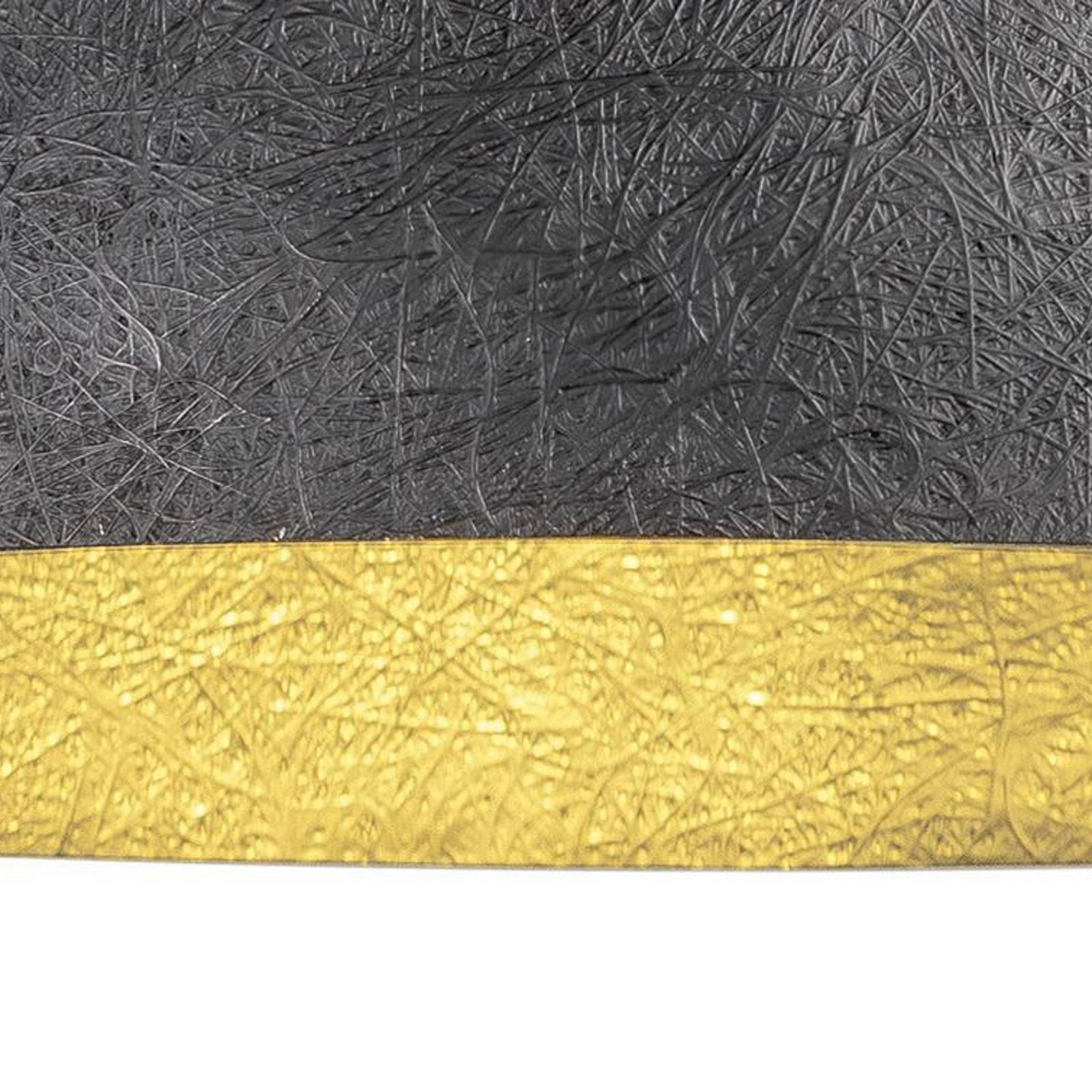SLV Żyrandol Forchini, 50 cm, czarny/złoty, tworzywo sztuczne