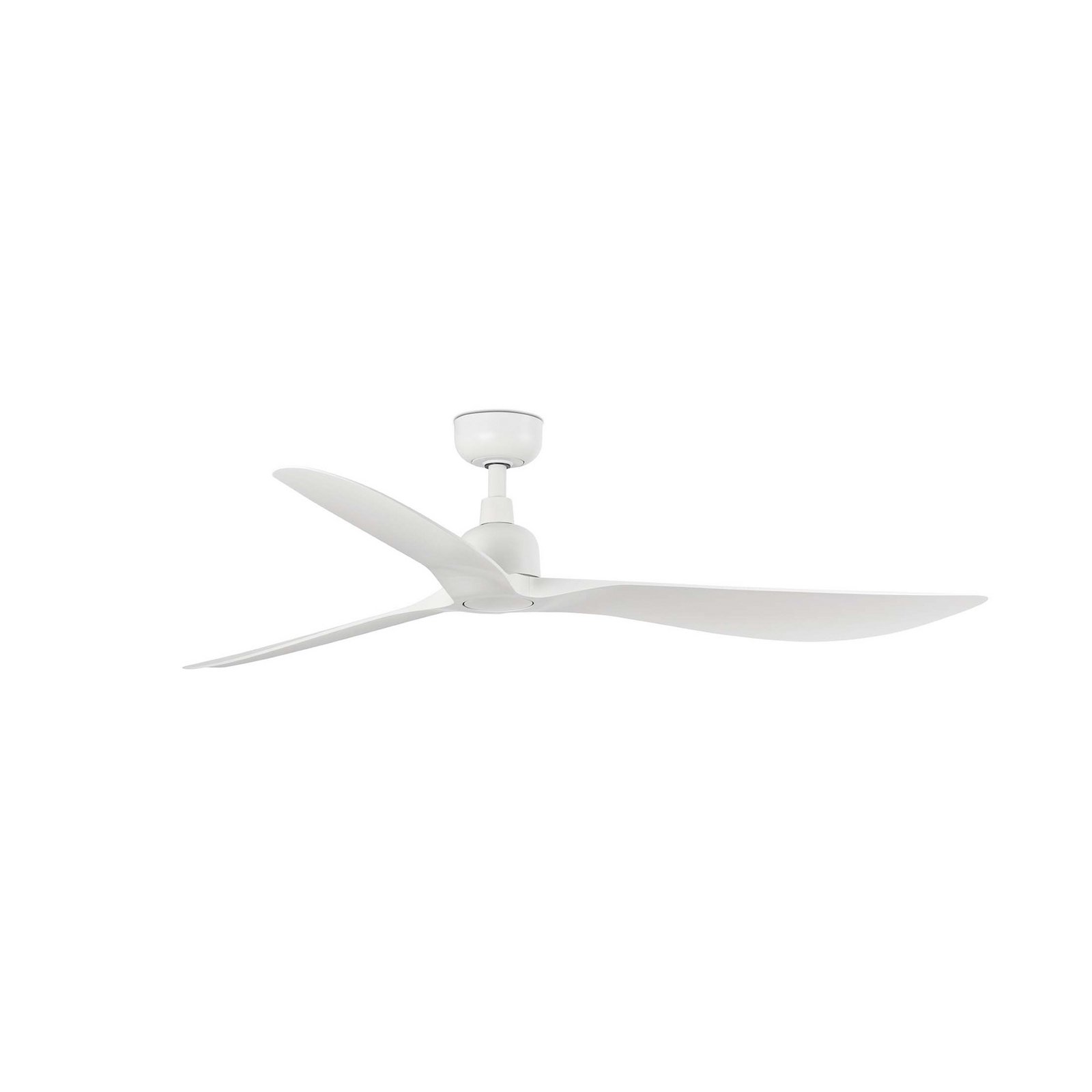 Ceiling fan Outwood, white, DC, quiet, Ø 150 cm, IP44