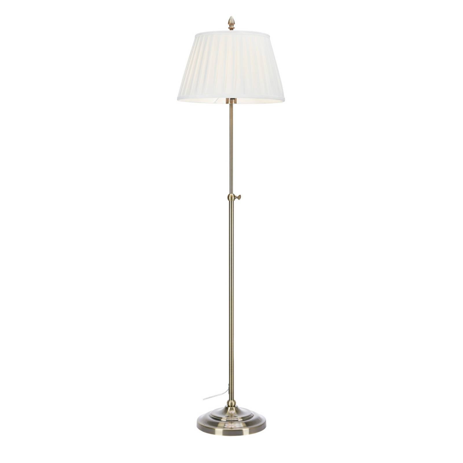 Stehlampe Oxford, messingfarben, Höhe 155 cm, Metall/Stoff