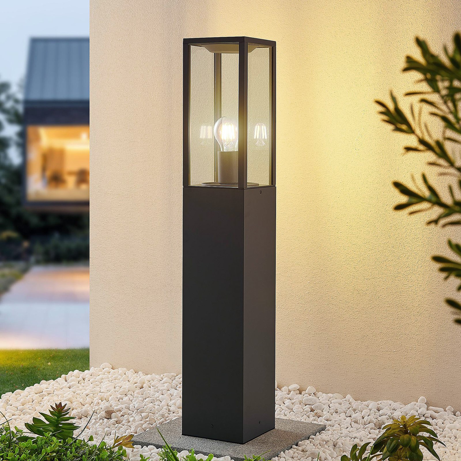 Peldar Tuinlamp H80 Dark Grey/Clear - Lindby