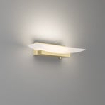 Bowl TW LED wall light CCT width 30 cm, brass