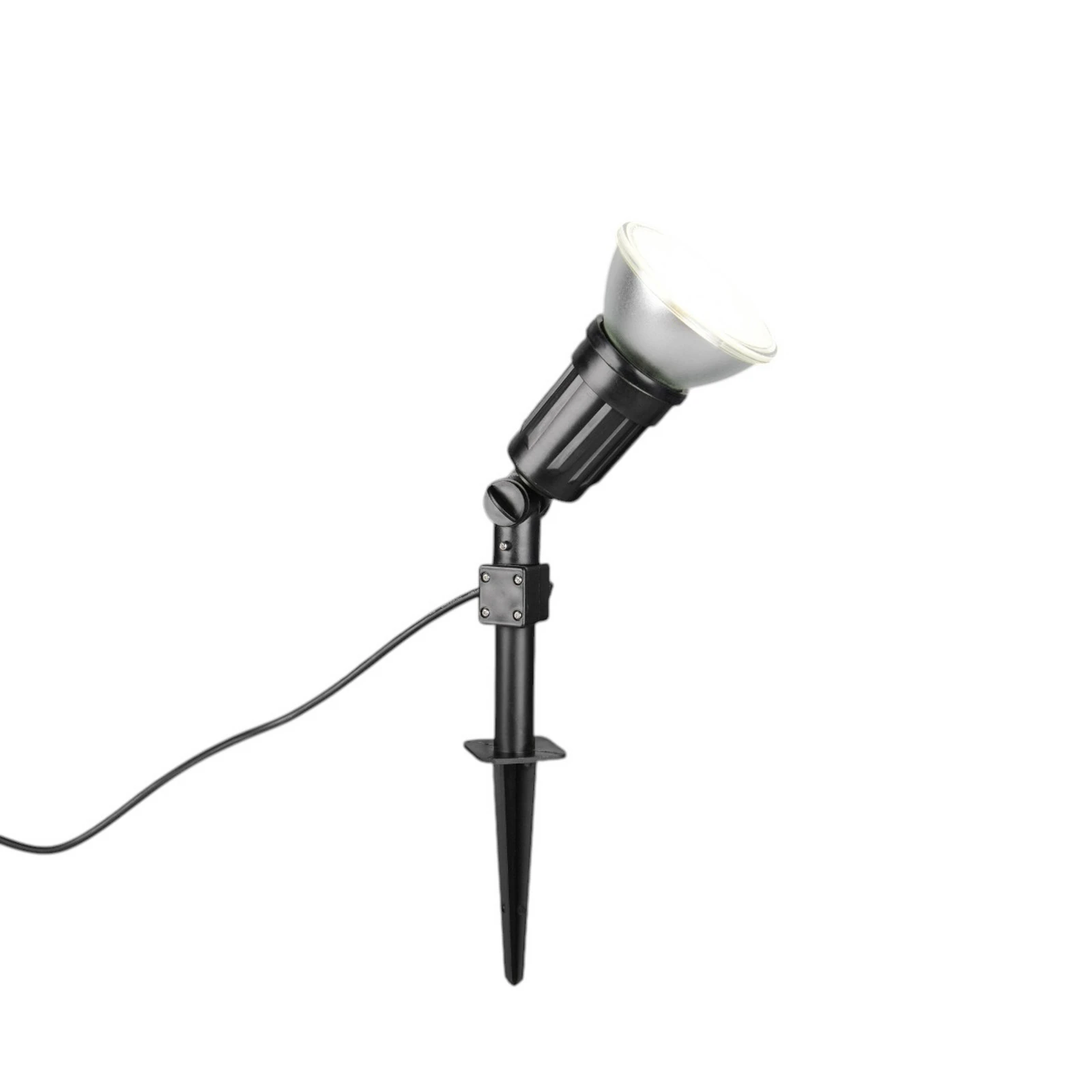 Utomhus spotlampa Caceres, svart, plast, IP44, vinklingsbar
