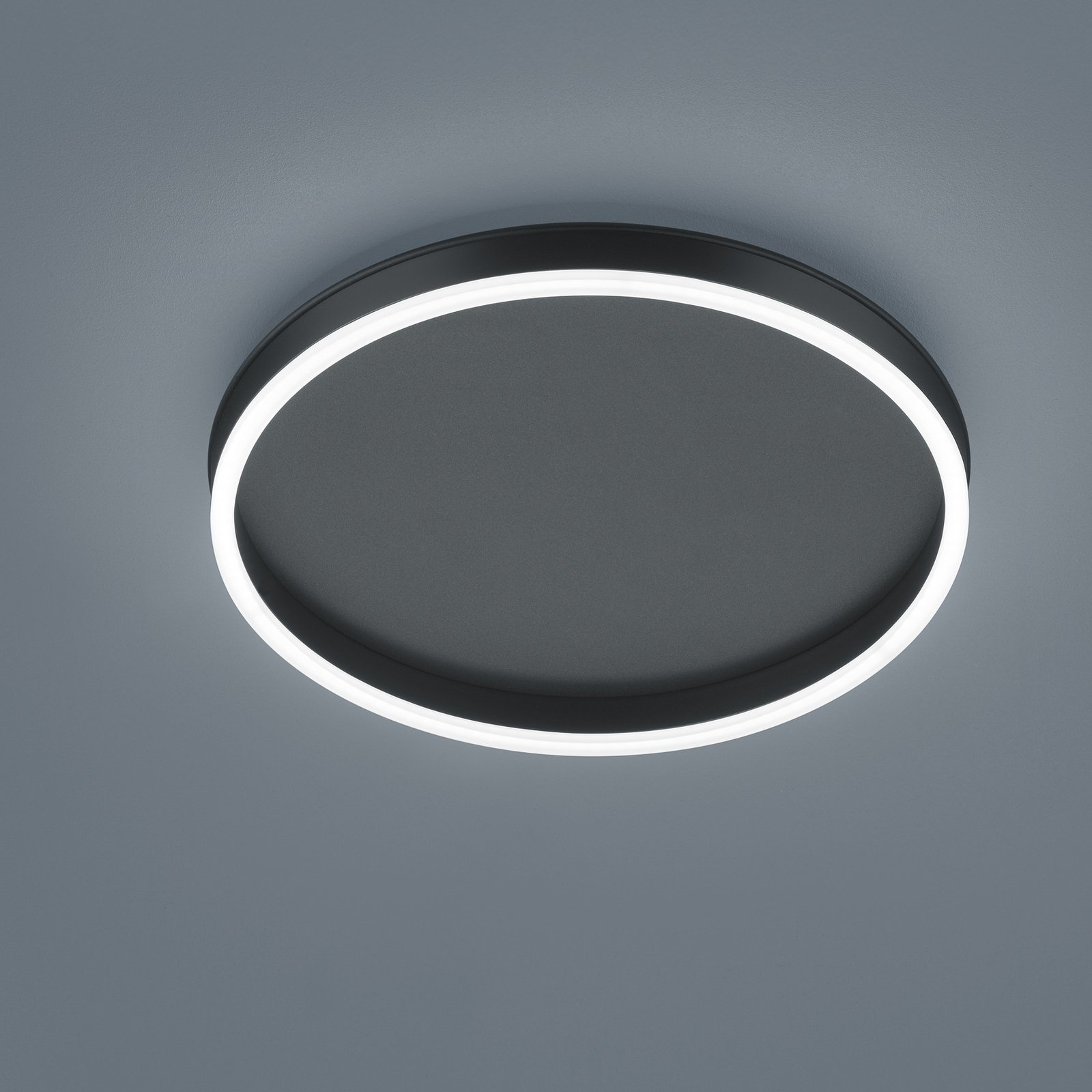 Helestra Sona -LED-kattovalo, musta, Ø 40 cm