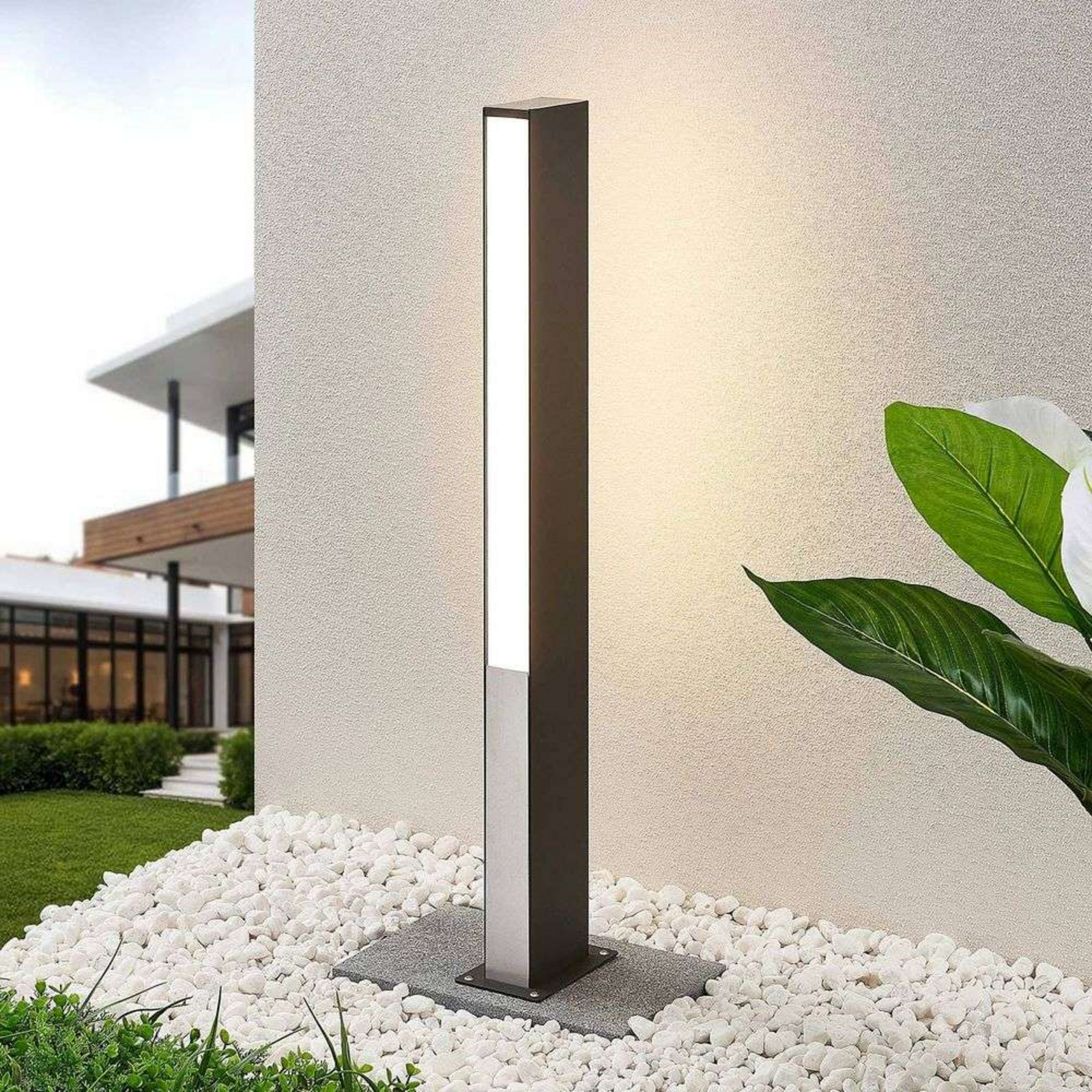 Aegisa Lampă de Grădină de Exterior H80 Dark Grey/White - Lucande