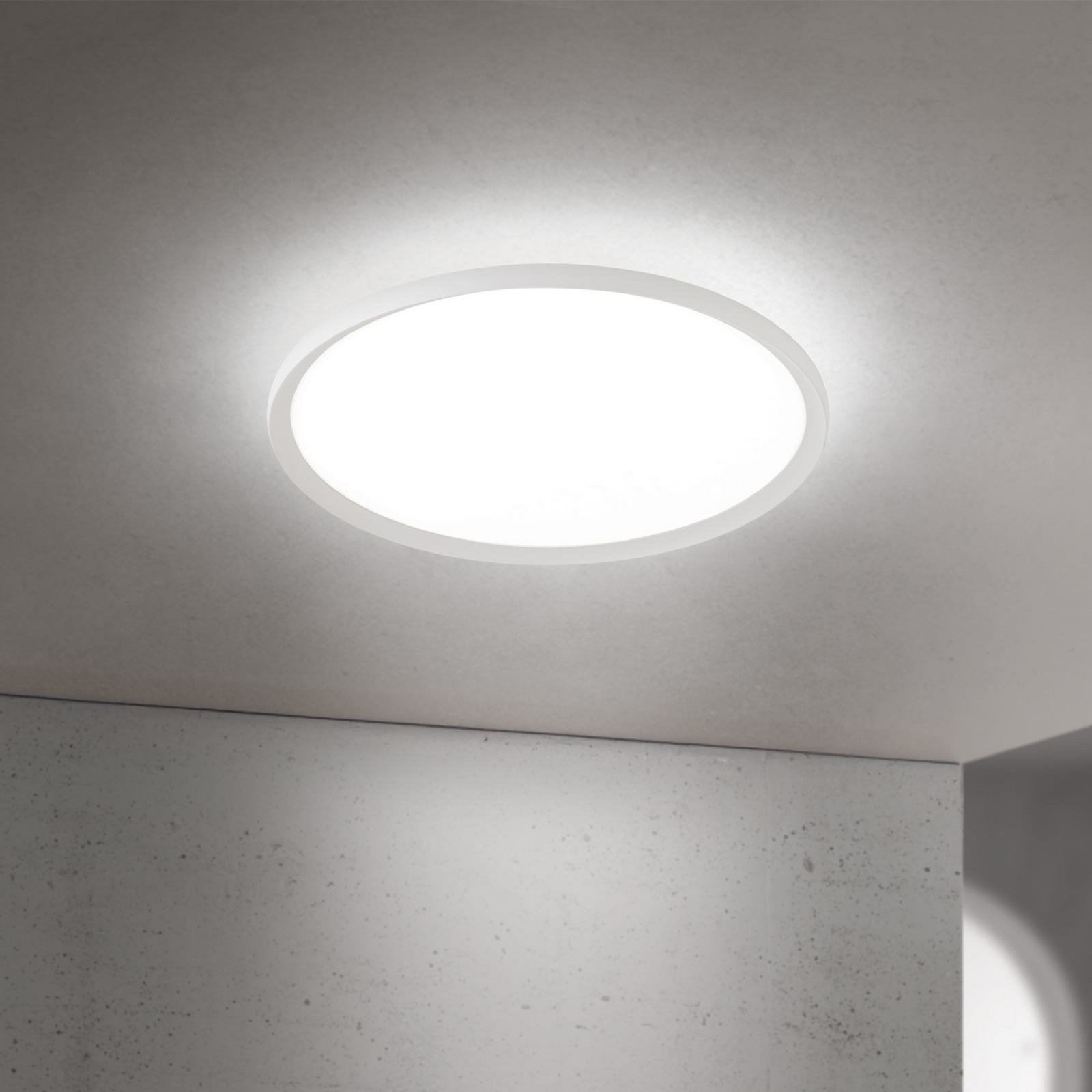 Candeeiro de teto LED Kant, Ø 60 cm, branco, CCT, metal/plástico Candeeiro de teto LED Kant, Ø 60 cm, branco, CCT, metal/plástico