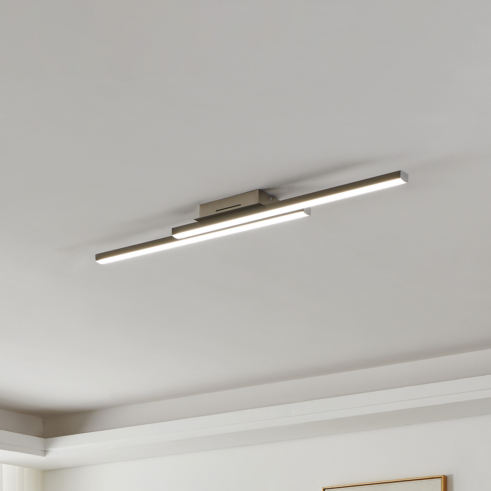 EGLO connect Fraioli-Z-LED-kattovalo matta nikkeli