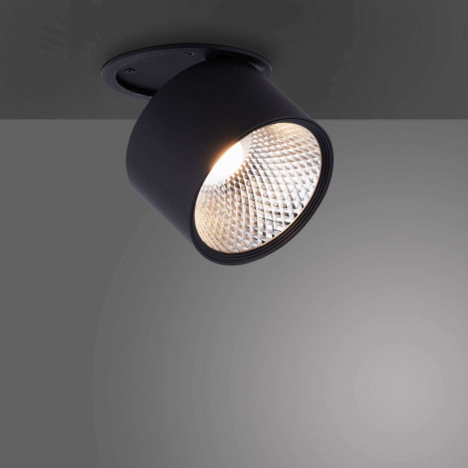 PURE Nola -LED-kattovalo, 1-lamppuinen, musta