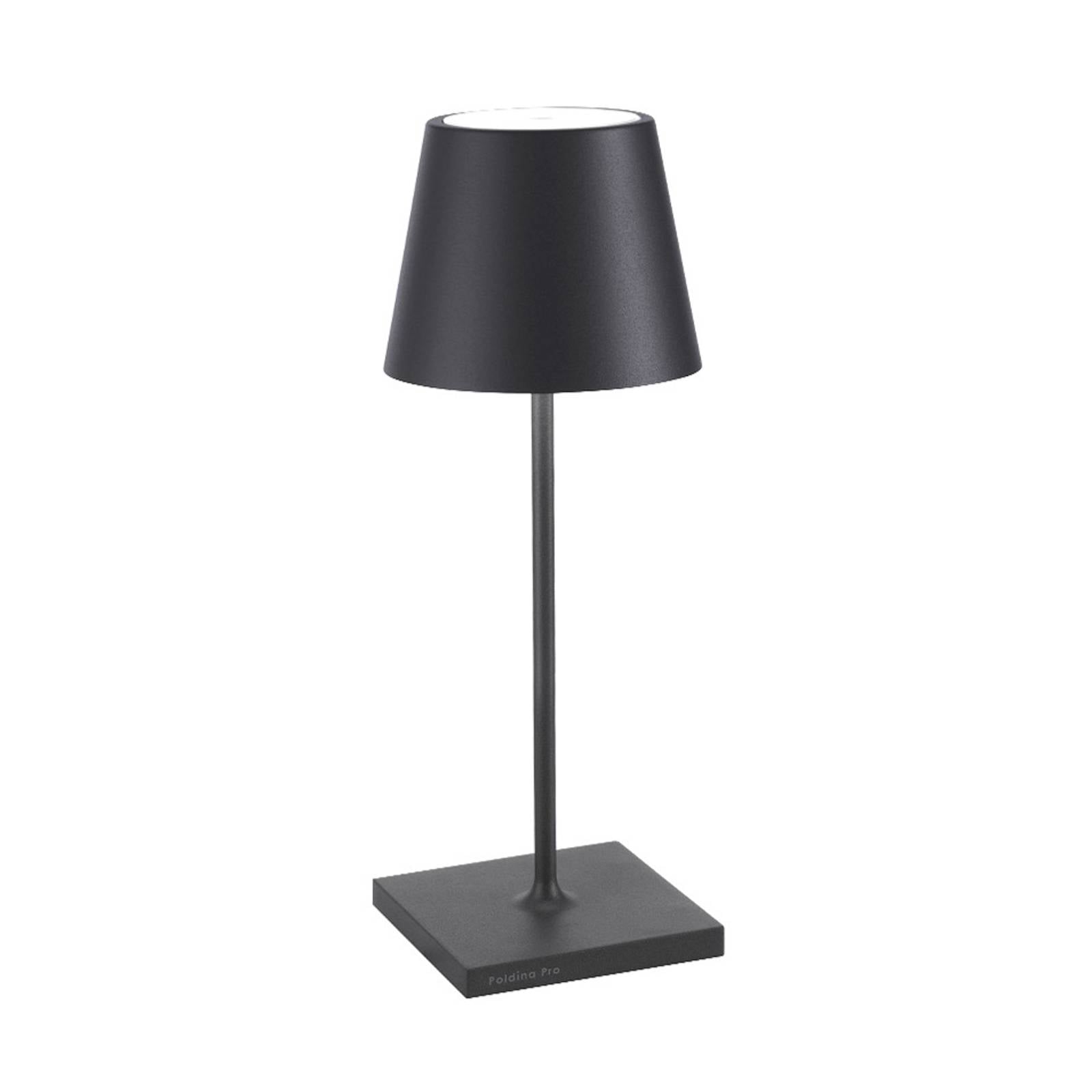 Poldina mini pro zafferano ld0320n3- tischleuchte-aufladbar-dunkelgrau