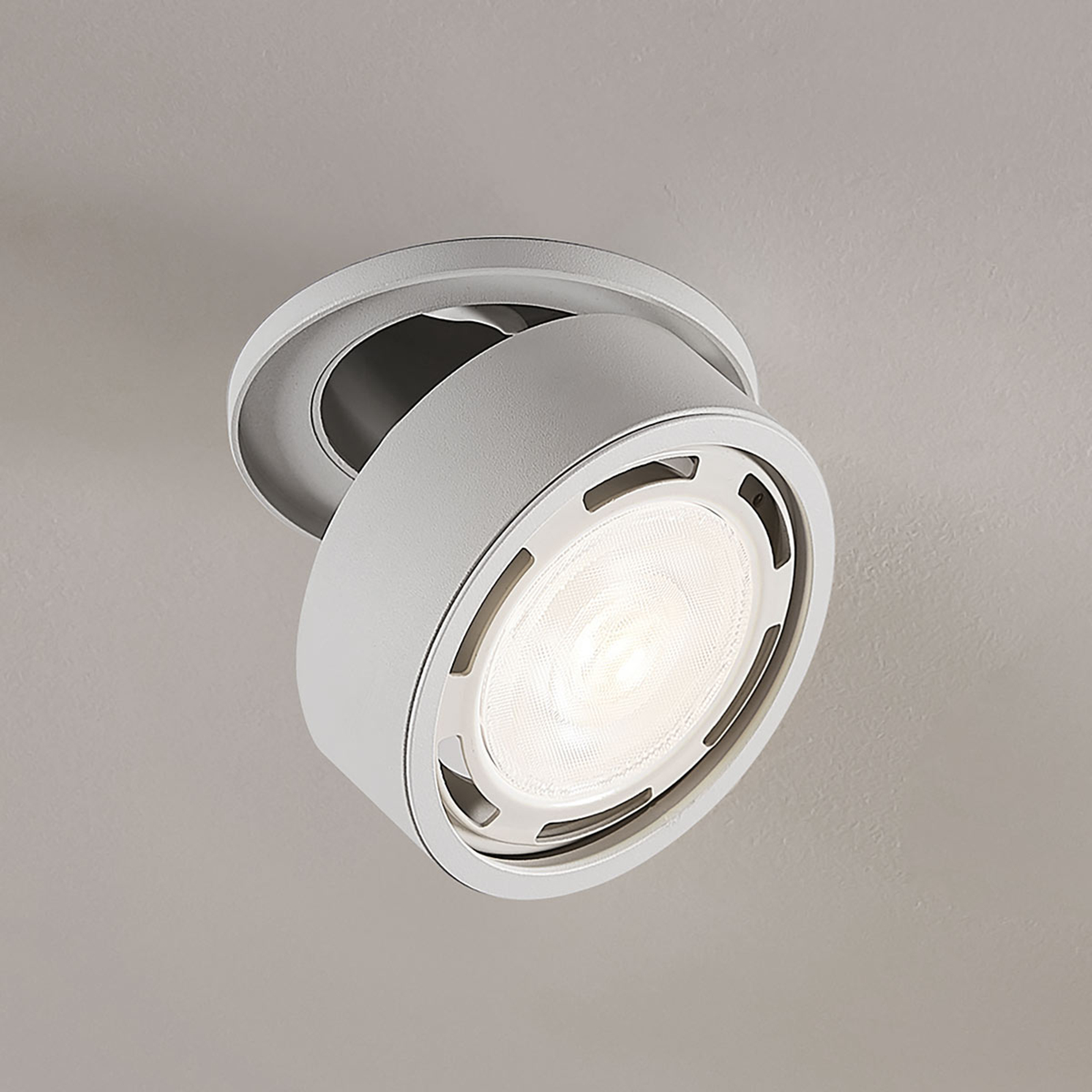 LED spotlight Dafina, GU10 dimmable white, Lampenwelt.com, for Living / Dining Room, aluminium, metal, GU10, 11.5 W, energy efficiency: A+, H: 11.5 cm