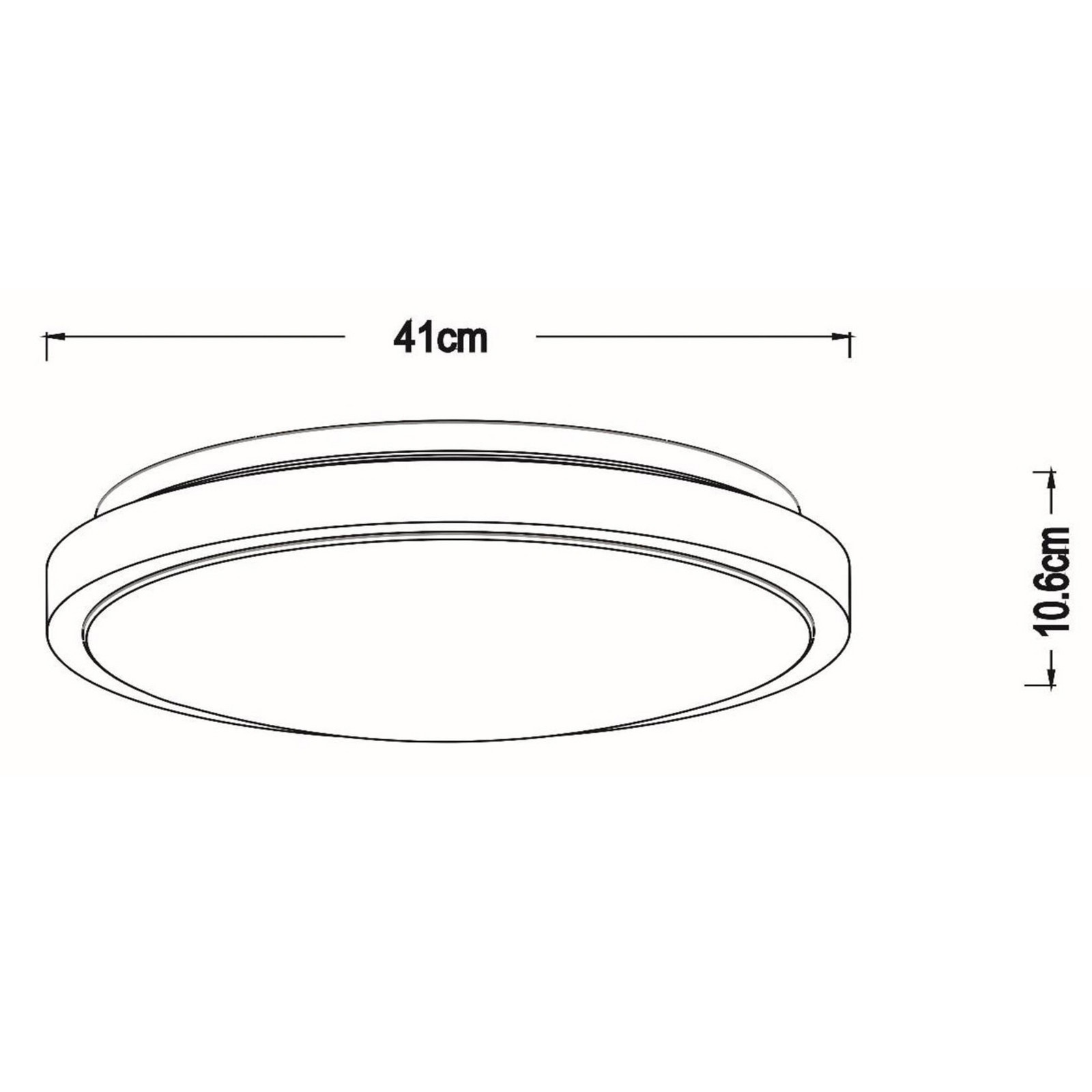 Lucide Plafonieră Dasher LED alb Ø 41 cm 2700 K IP44 - Baie - alb opal - Plastic