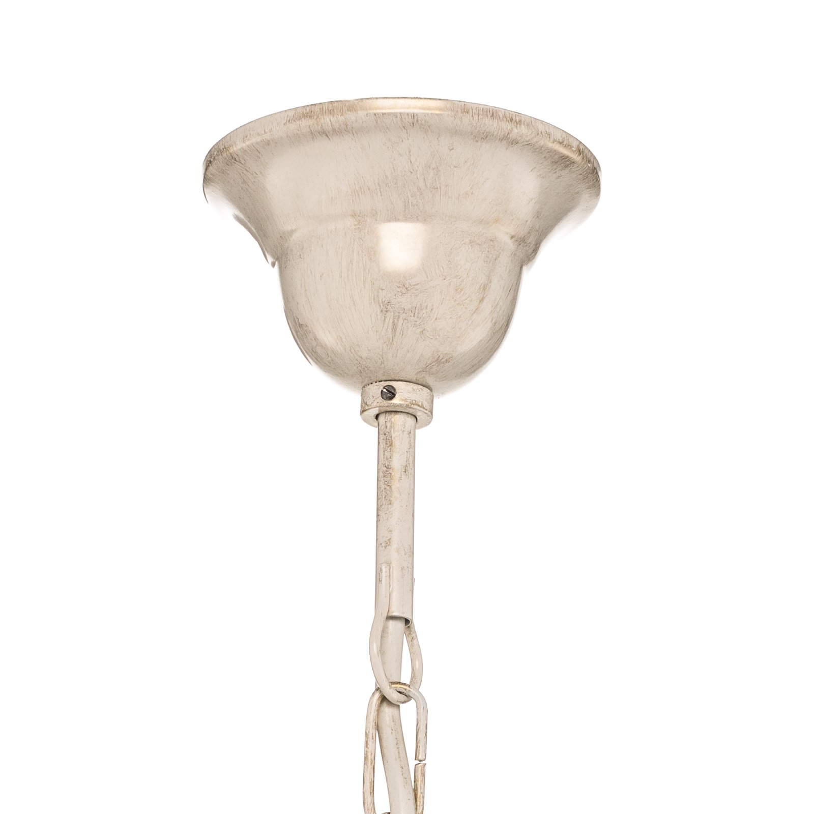 Ayleen chandelier made of steel, 10-bulb, white