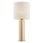 Romina table lamp, linen lampshade, gold base