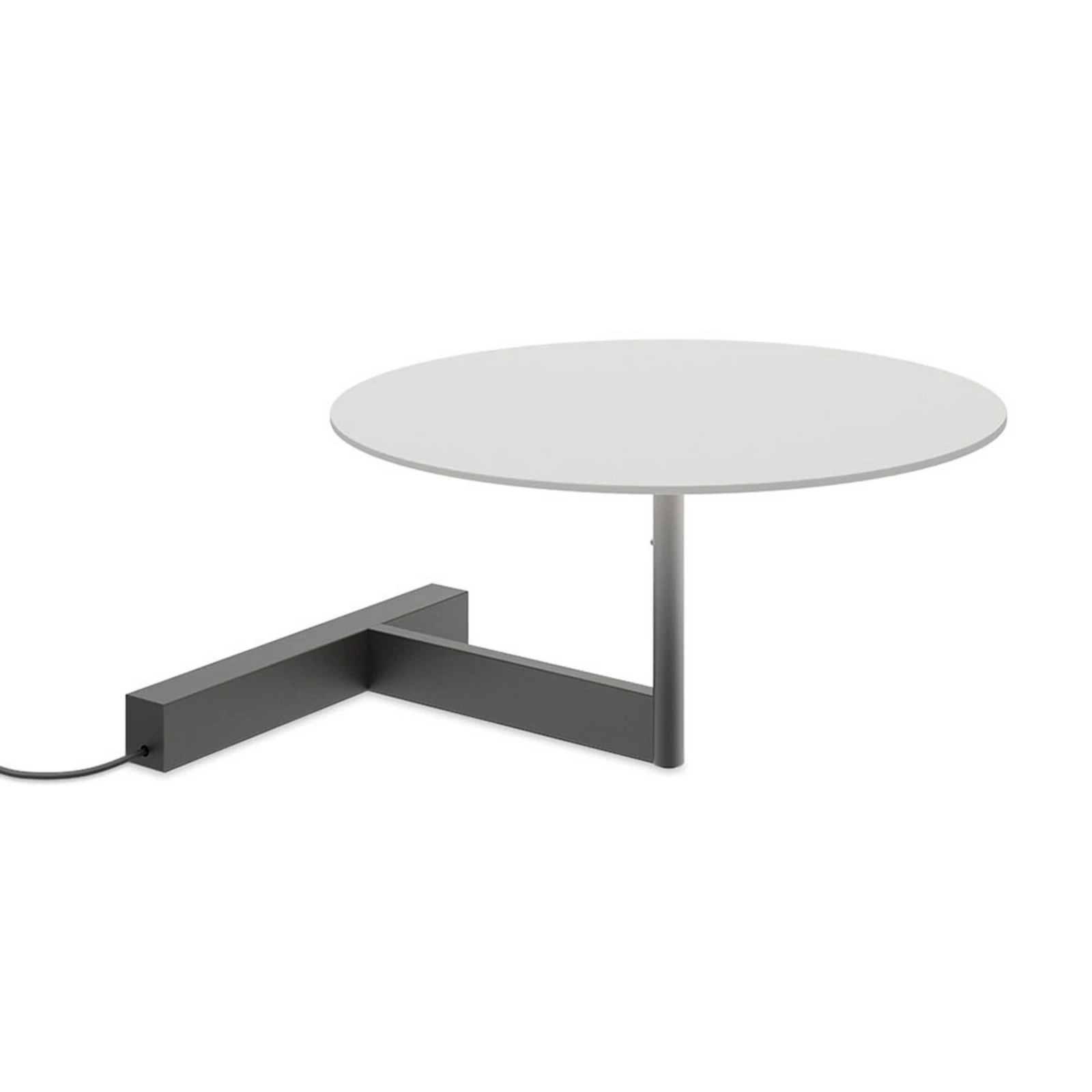 Vibia Flat stolná LED lampa výška 16 cm sivá L1