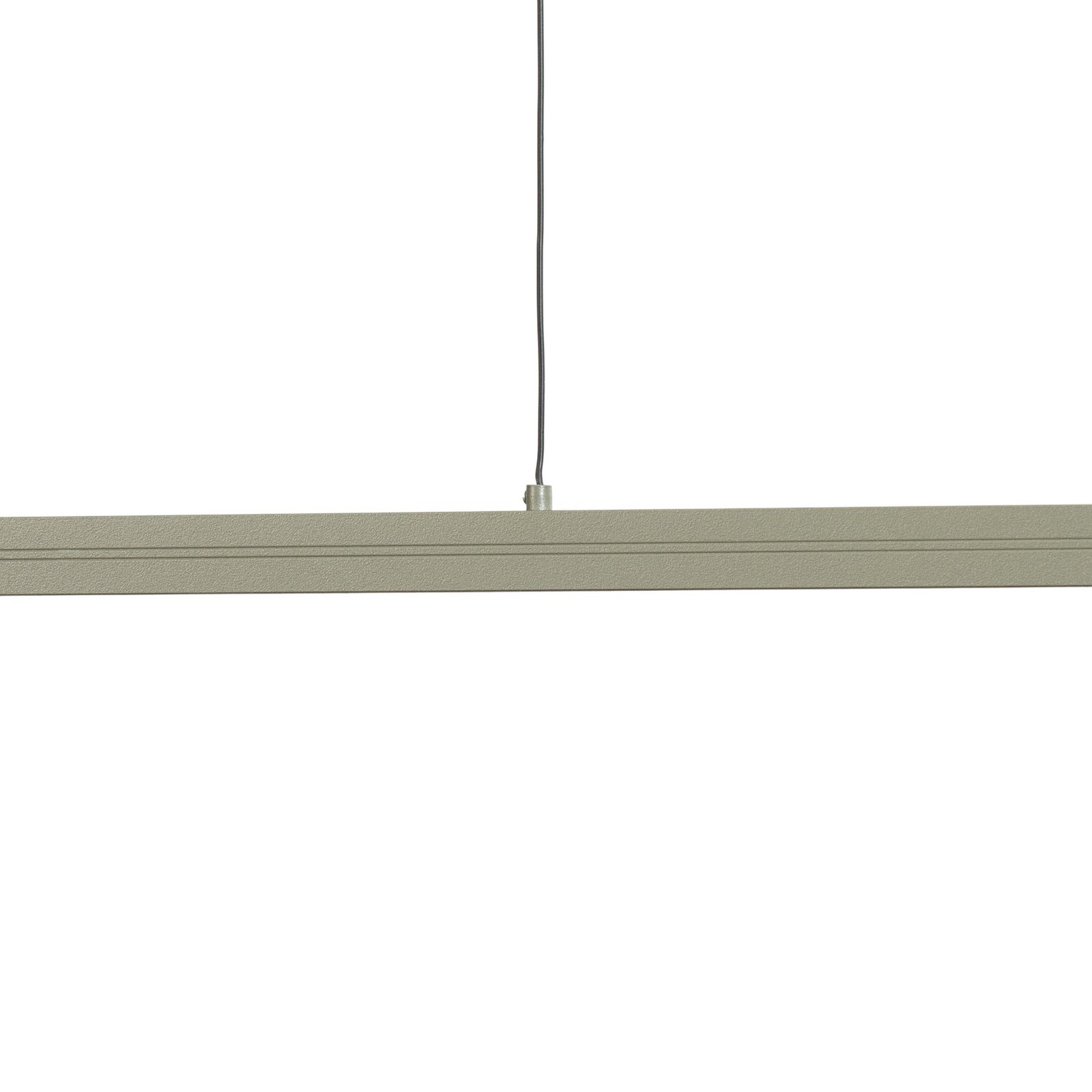 LED pendant light BAR, olive green, length 150 cm, metal, 32 W