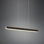 Helios LED pendant light extendible dim CCT black