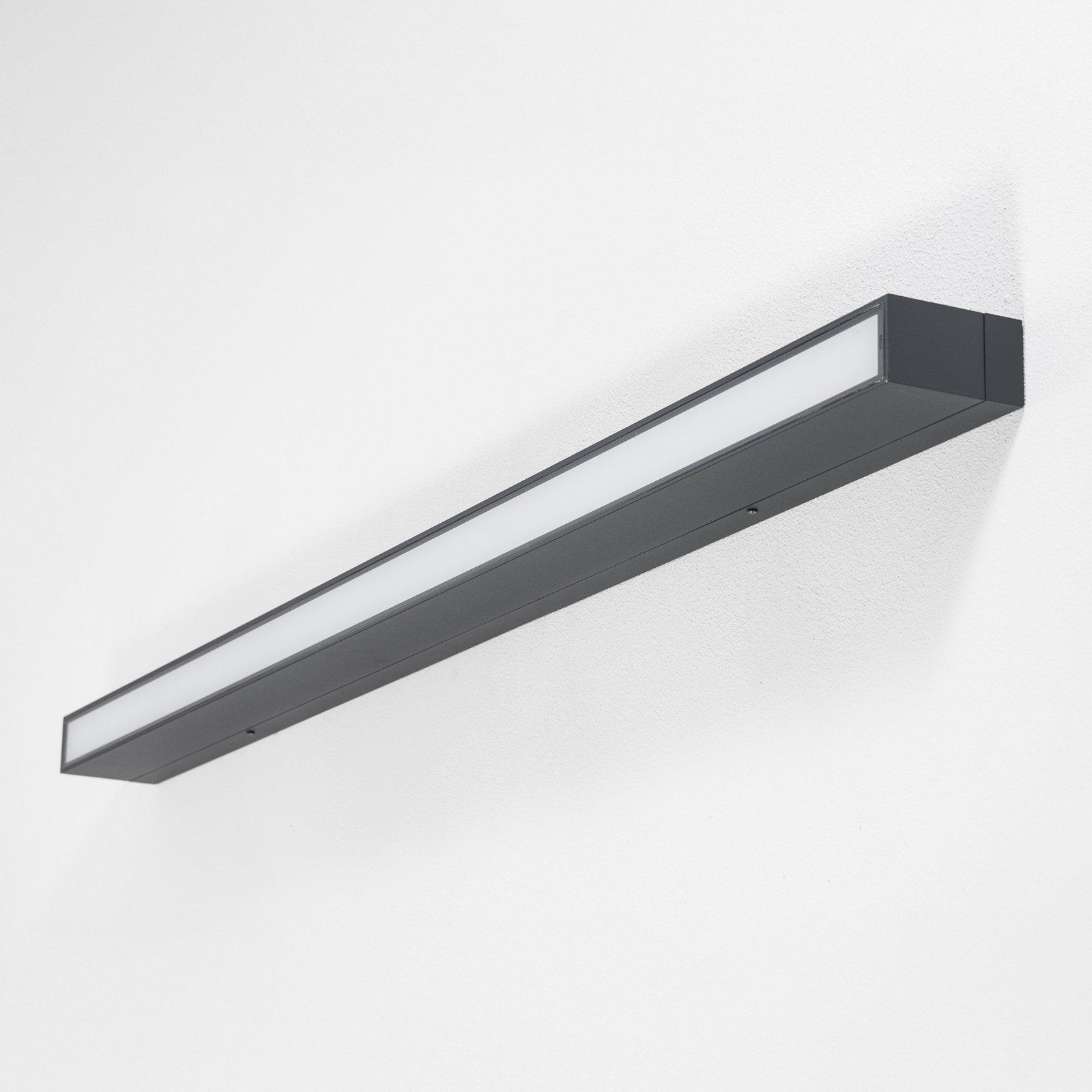 BEGA LED outdoor wall light 24320 K3 DALI graphite, cast aluminium glass