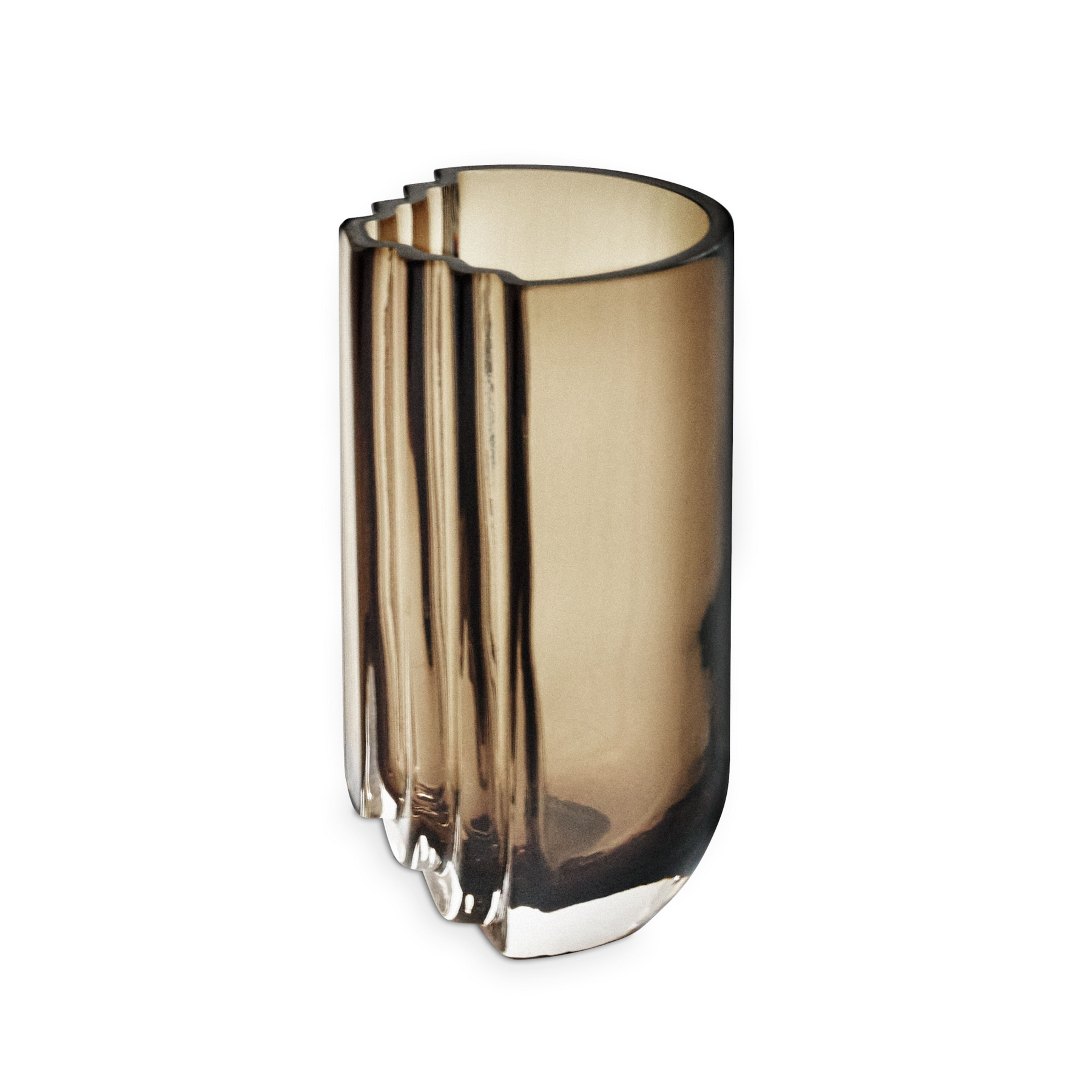 Vase Vima, gris fumé, hauteur 20 cm, verre - GEJST