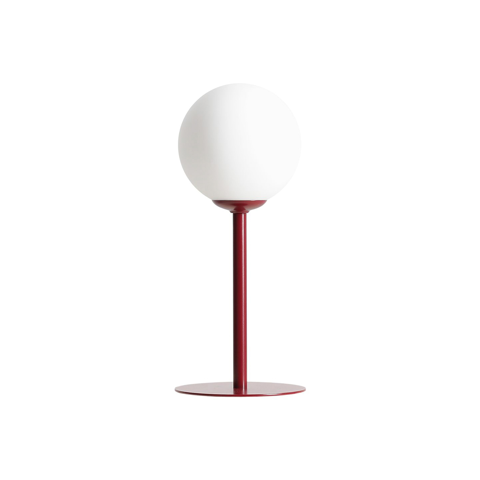 Joel table lamp, 35 cm high, wine red/white