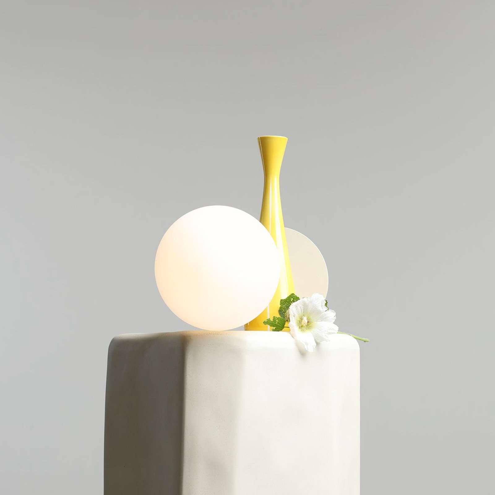 Tafellamp Joel, opaal/crème, 1-lamp