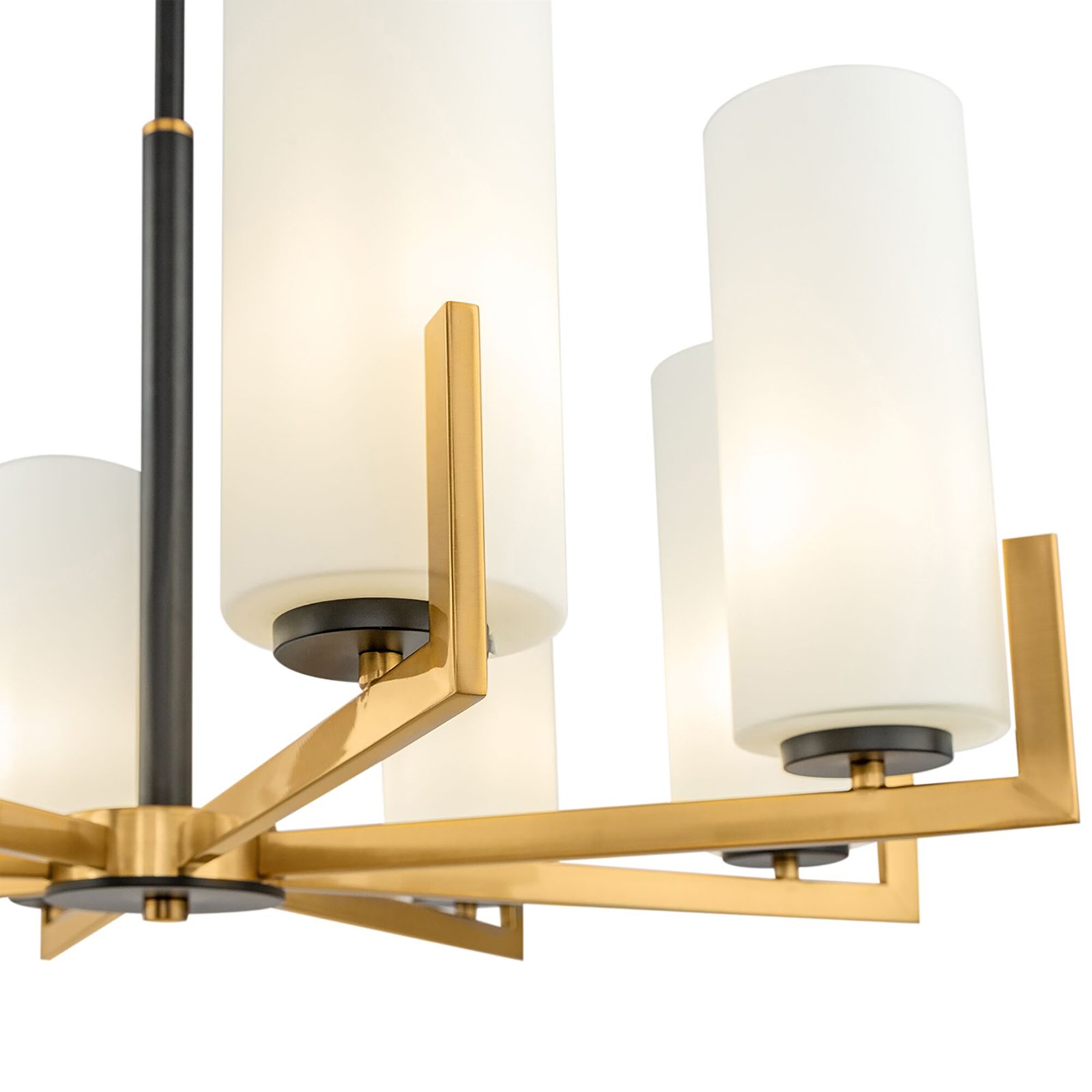 Maytoni Fortano chandelier 8-bulb glass lampshades
