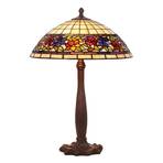 Stolní lampa Flora ve stylu Tiffany, dole otevřená, 64 cm