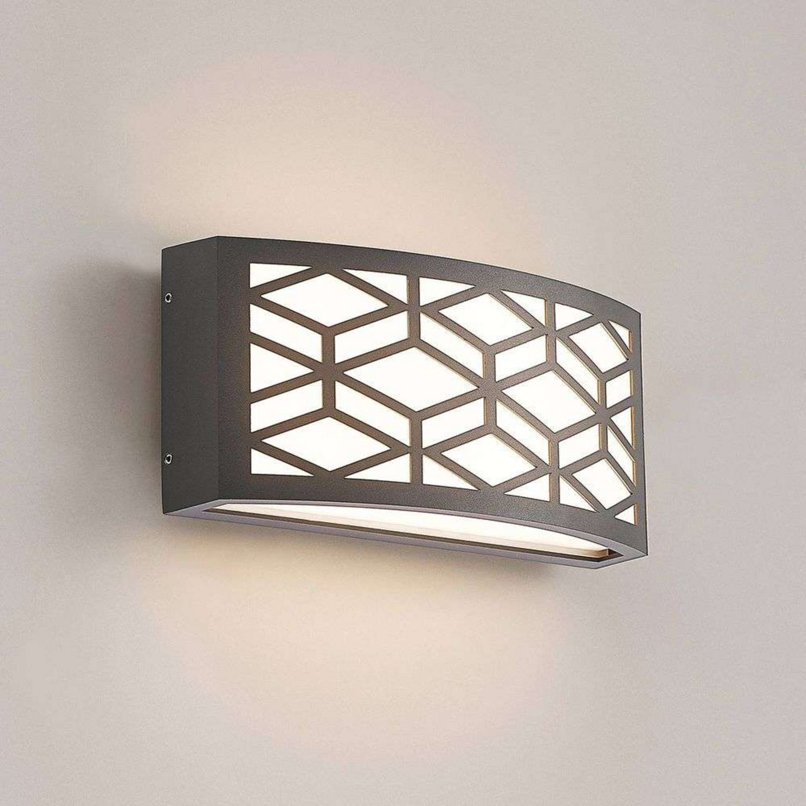 Jakari Deco Outdoor Wall Lamp Dark Grey - Lindby