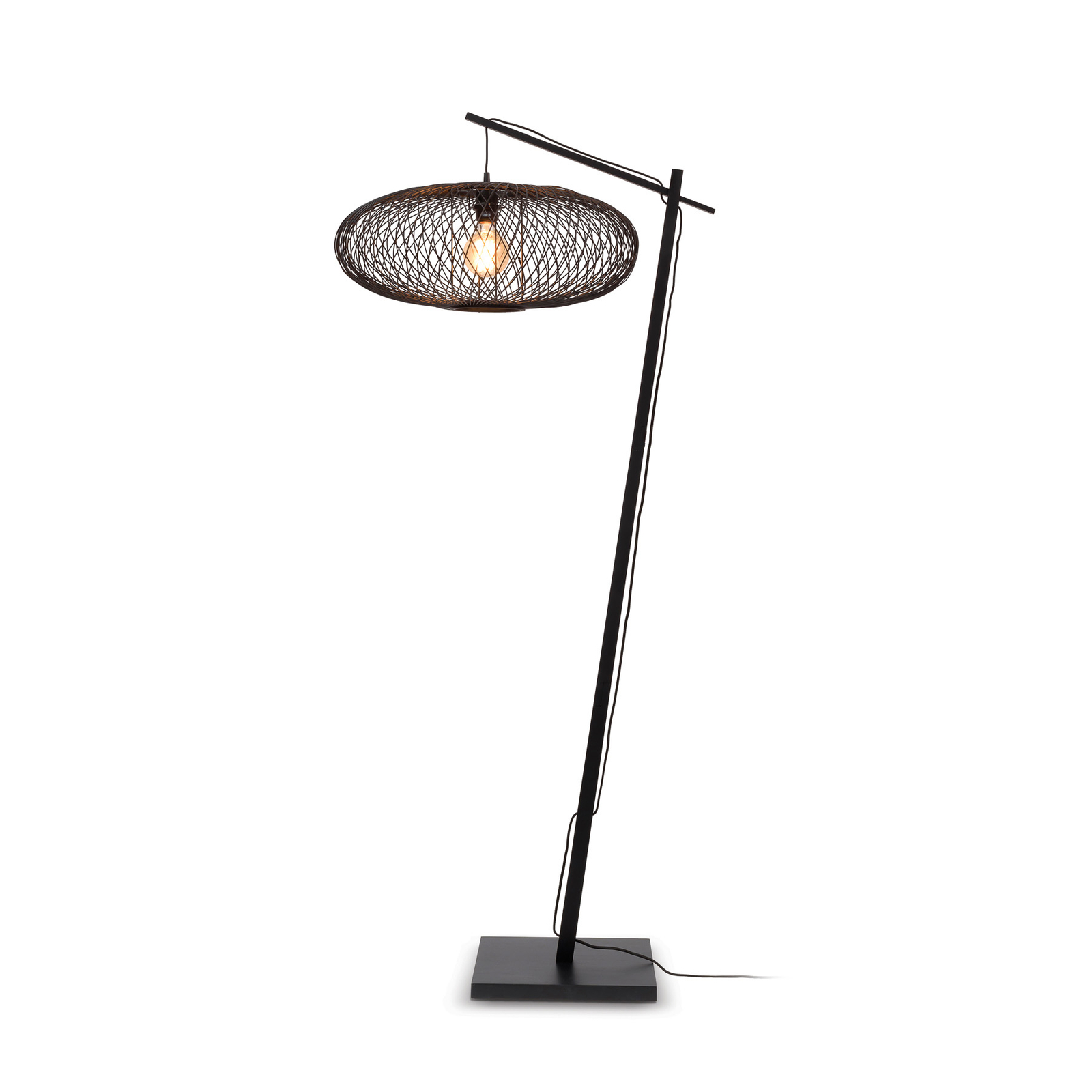 GOOD & MOJO Oblouková lampa Cango velká, černá, výška 176 cm