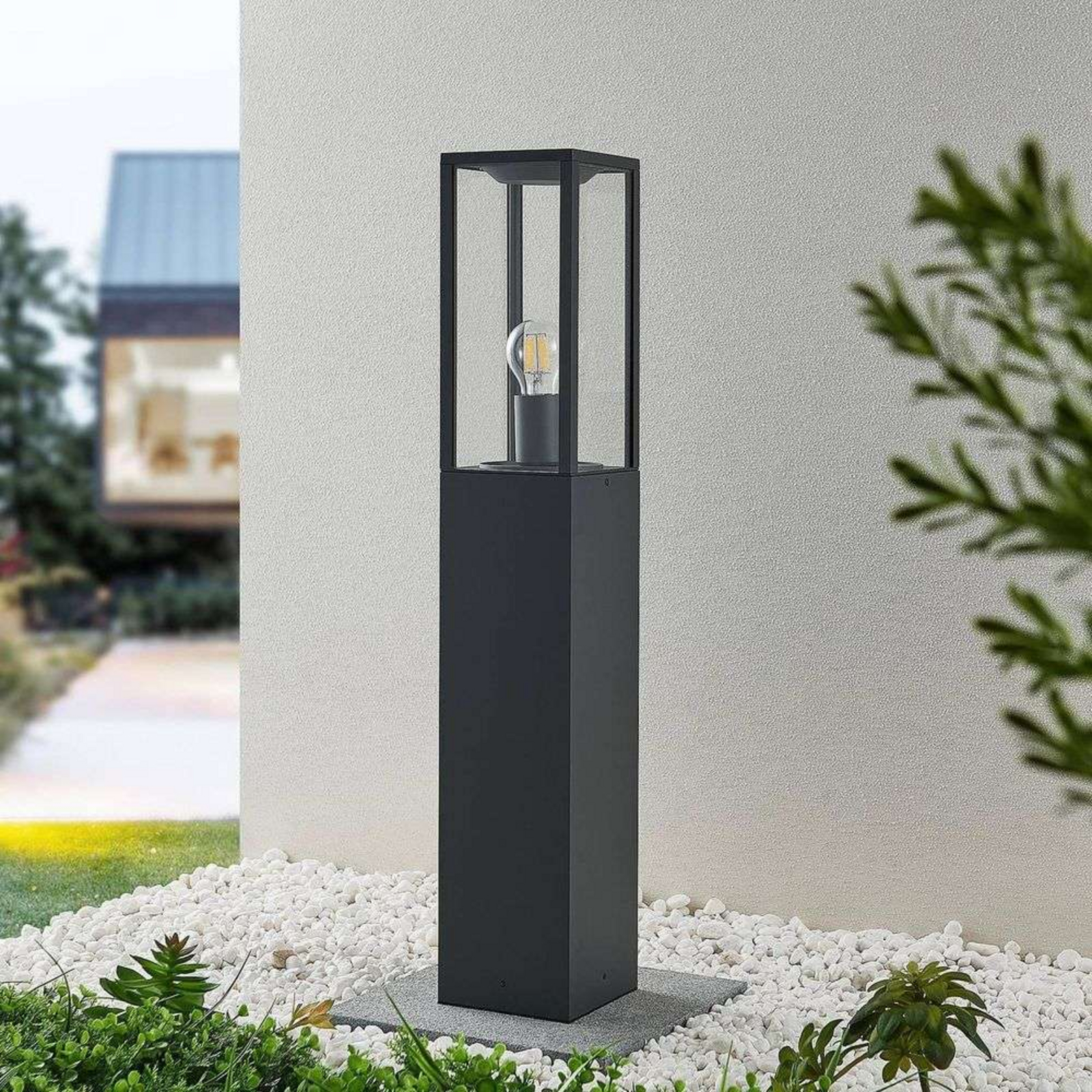 Peldar Lampă de Grădină H80 Dark Grey/Clear - Lindby