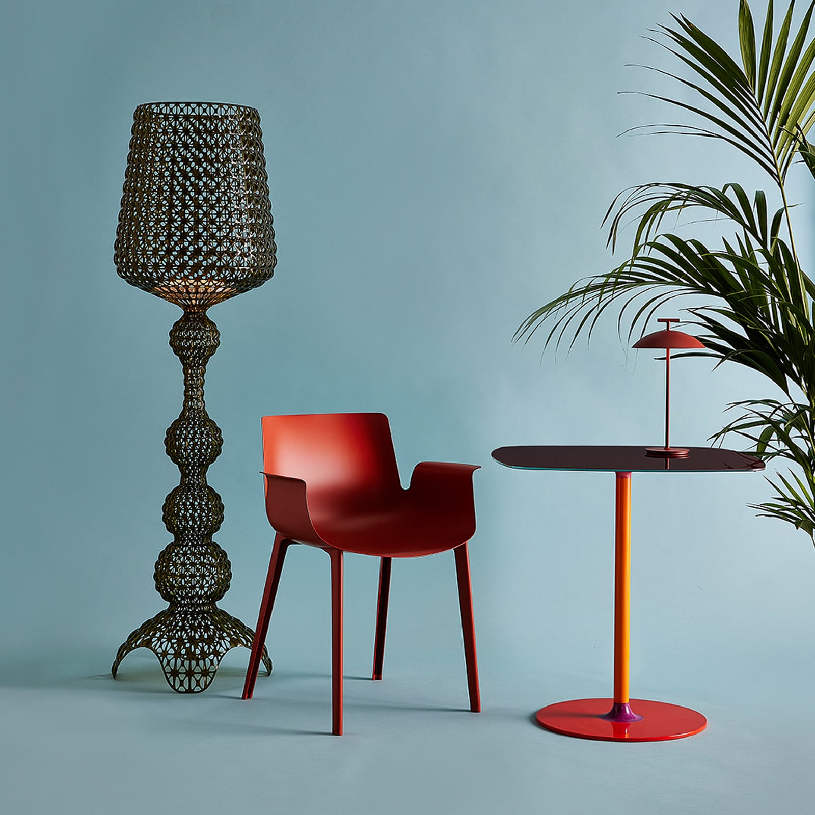 Kartell Kabuki - lampă de podea LED negru - Camera de zi / sufragerie - design - Plastic