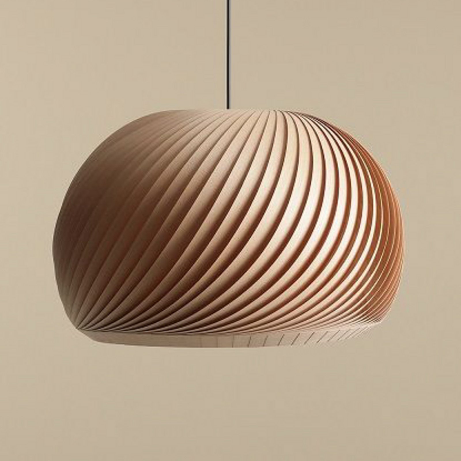 Janne lógó világítás, bükkfa, Ø 53 cm, E27