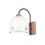 KOLARZ Chalet wall lamp, white/deer gold-coloured width 19 cm