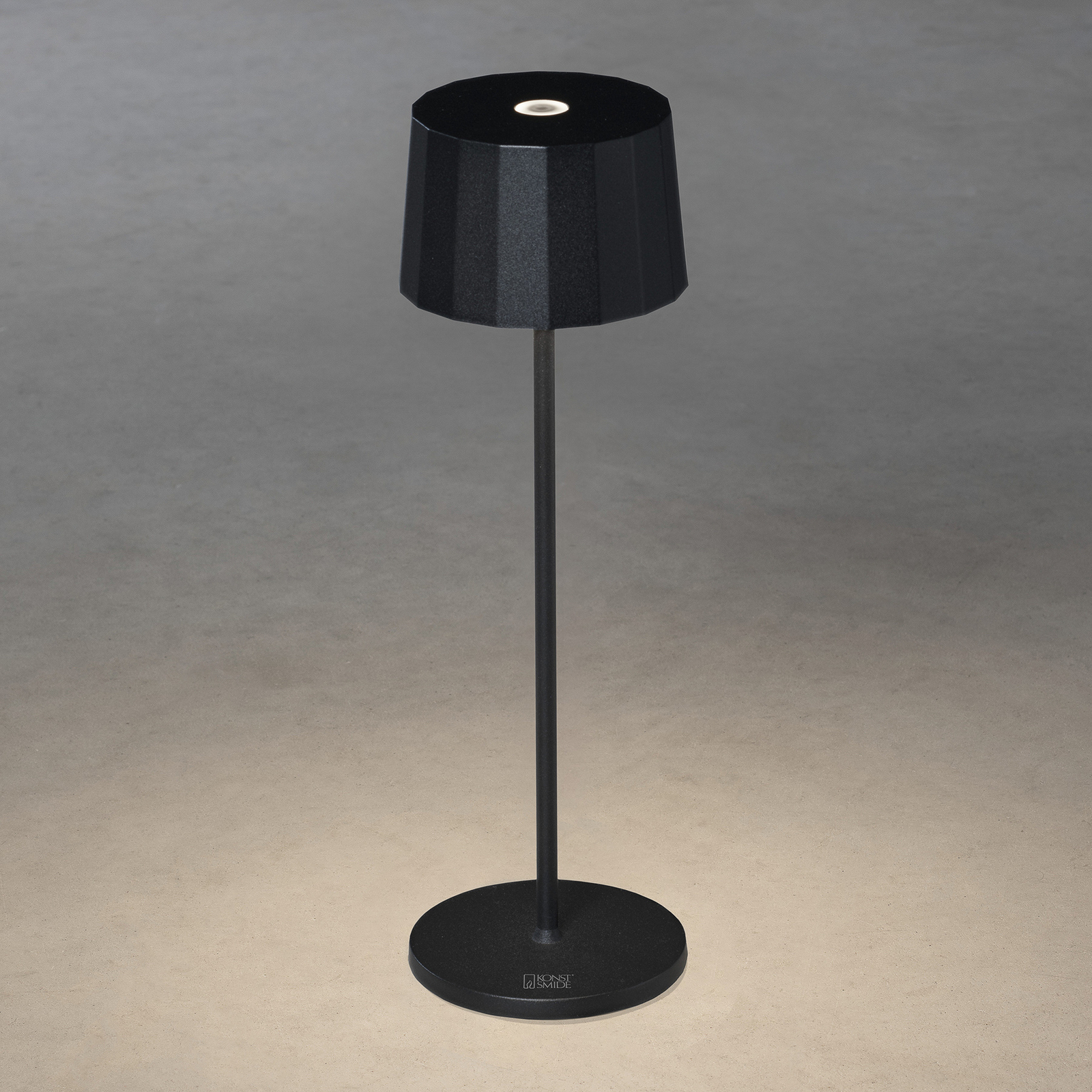 Lámpara de mesa LED Positano para exterior, negro