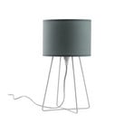 Bordlampe Trixi, metal, stof, salviegrøn, hvid