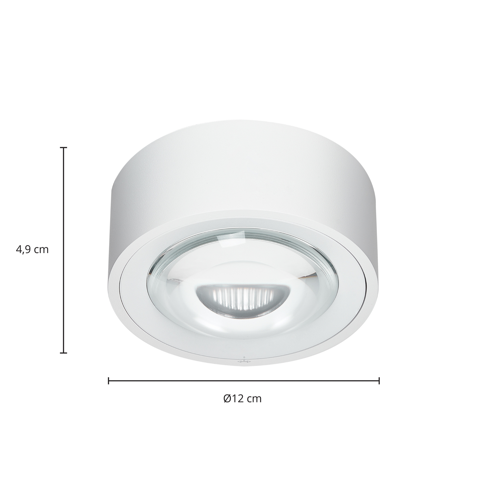 Arcchio Rotari LED-Deckenlampe, Linse, 1-fl. starr