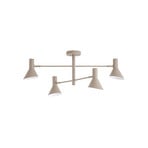 Milia-kattokohdevalo, beige, E14, 4-lamppuinen, metalli – NOLA