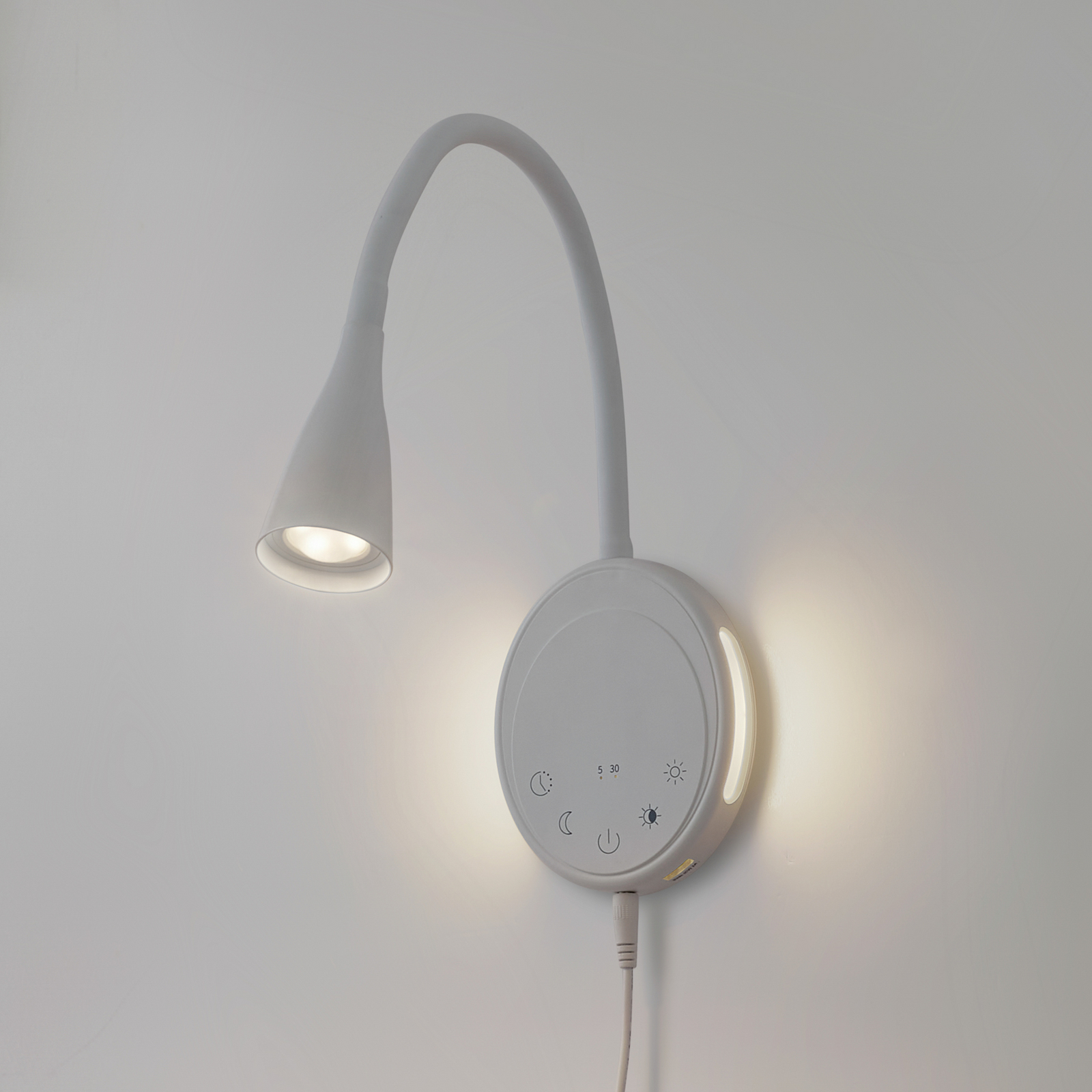 Lindby LED lasāmvieta Zayna, balta, plastmasas, aptumšojama