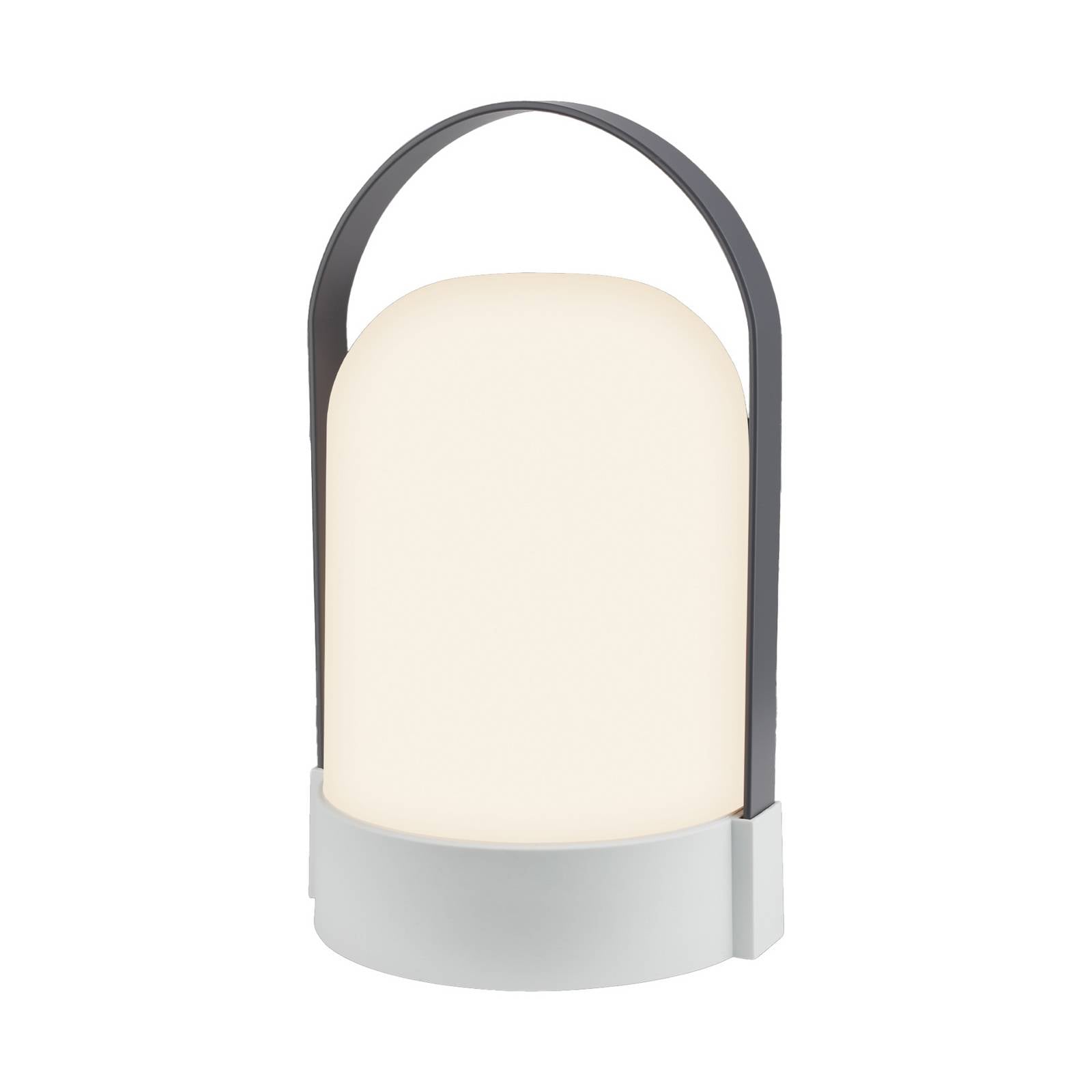 LED-Akku-Tischlampe ASA BIG, hellgrau/anthrazit, 24 cm, IP44
