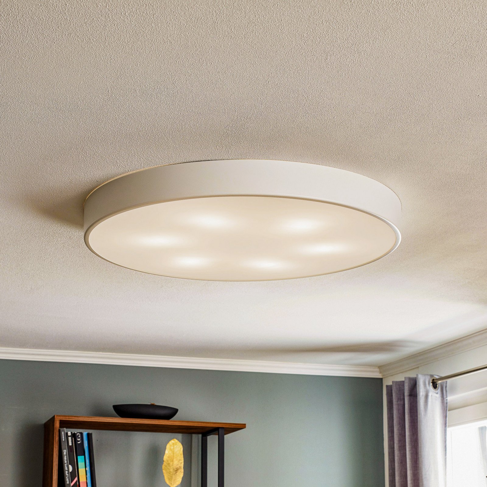 TEMAR LIGHTING Cleo plafonieră Ø 78 cm IP20 alb metal E27 - Camera de zi / sufragerie - modern - Sticlă