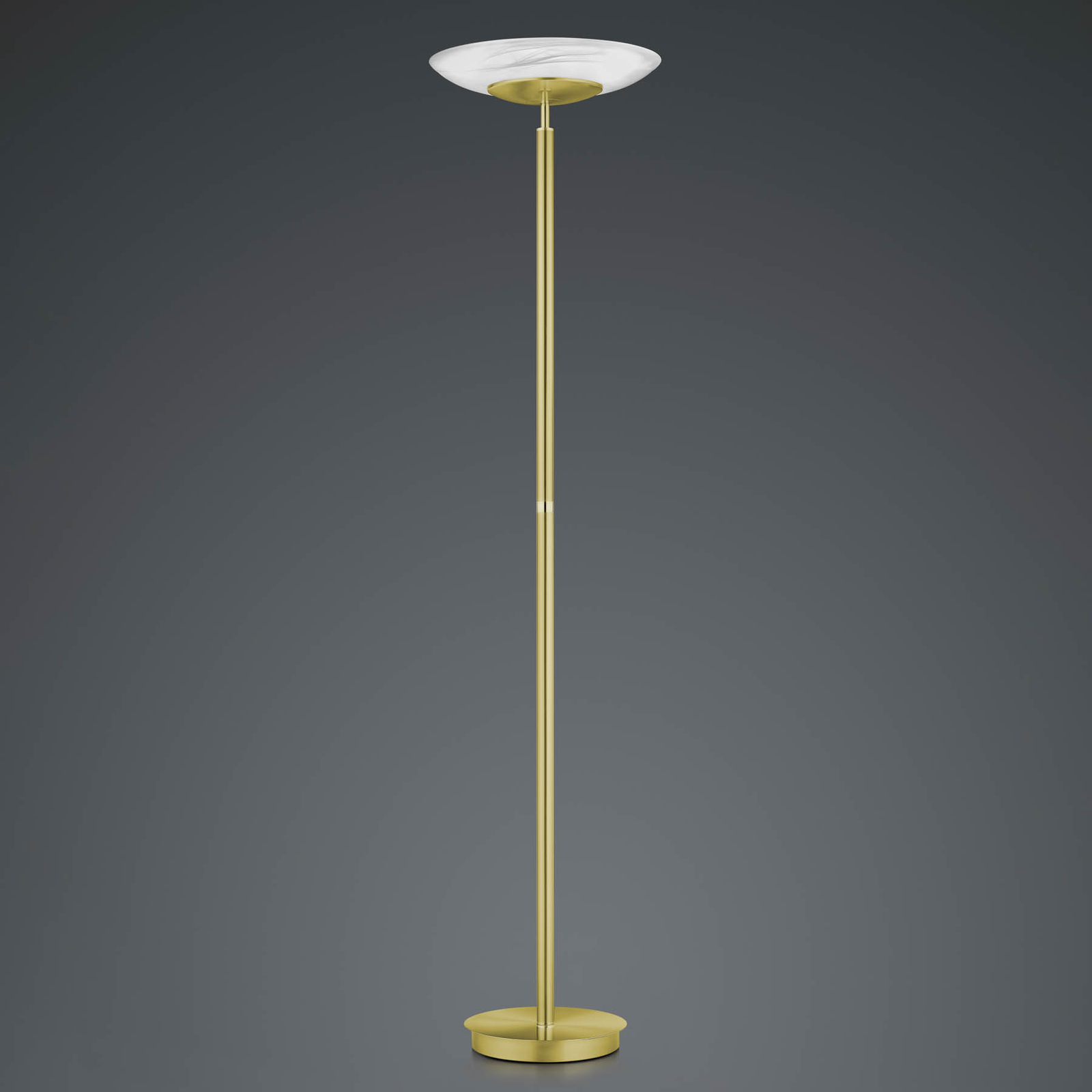 LED vloerlamp Findus, 1-lamp, messing